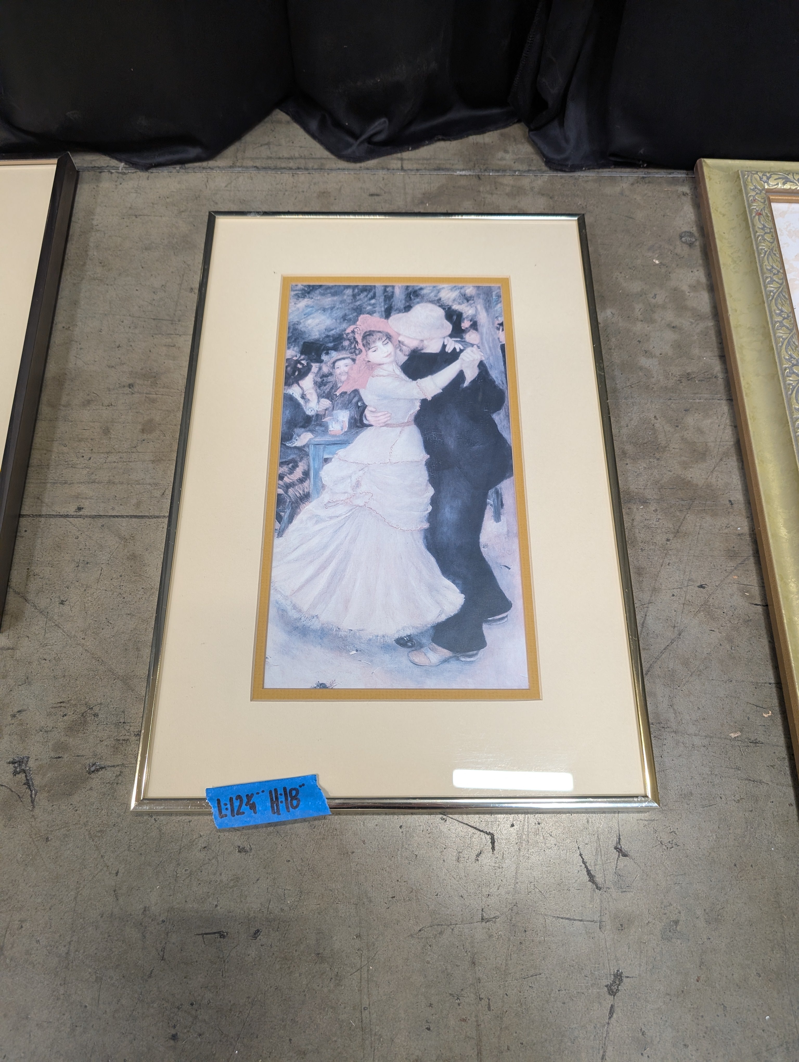 Impressionist Style Framed Art Print in Gold