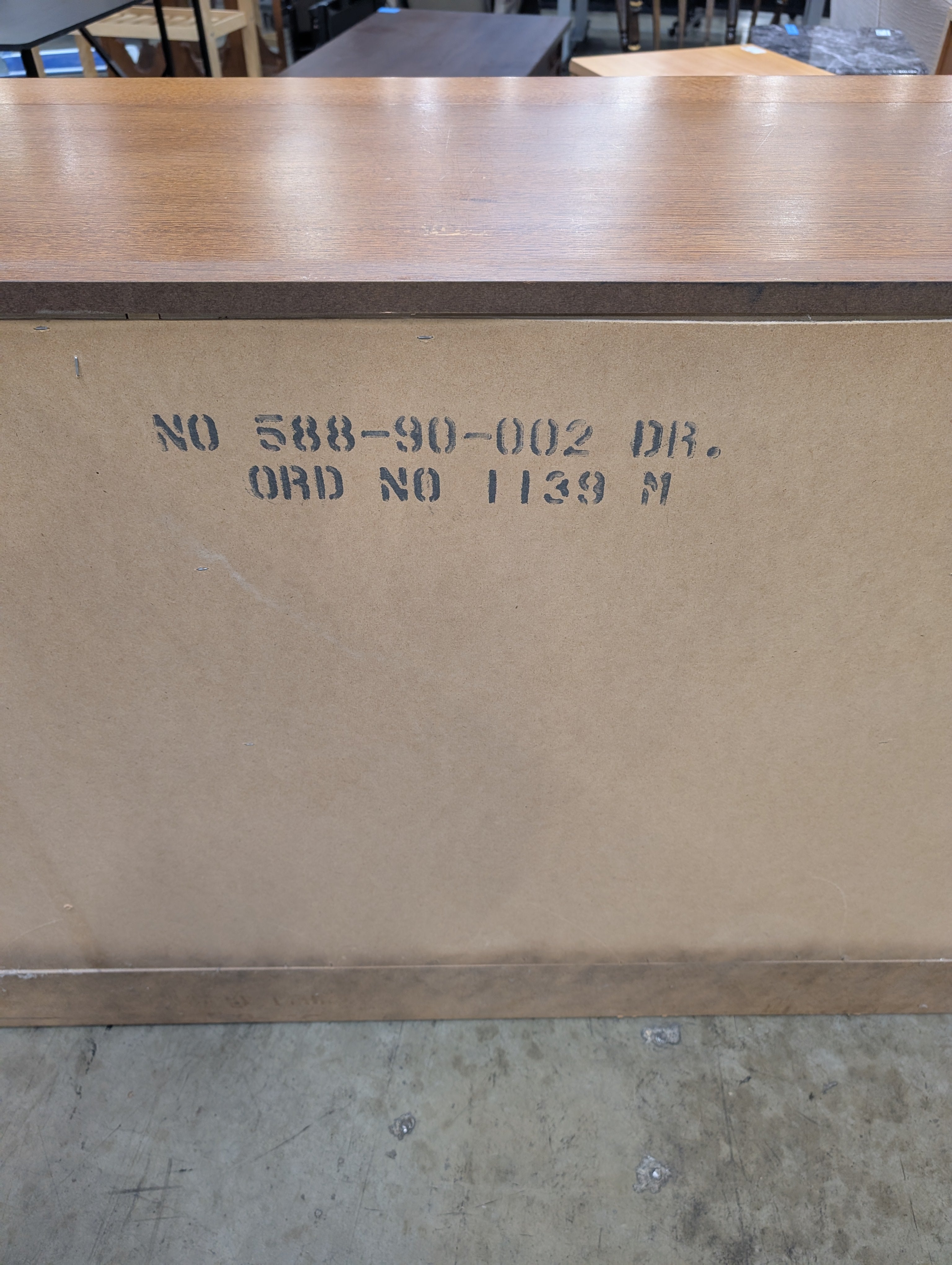 Mission Style Oak Finish Ten-Drawer Dresser with Ring Pulls