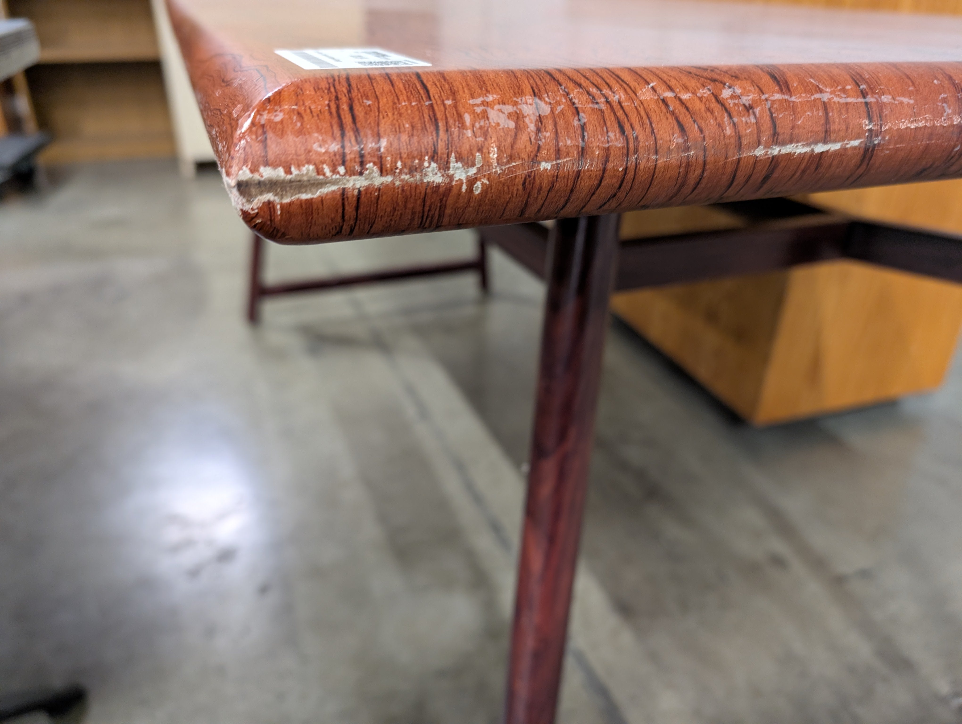 WAREHOUSE SALE: Dark Wood Table with Simple Design