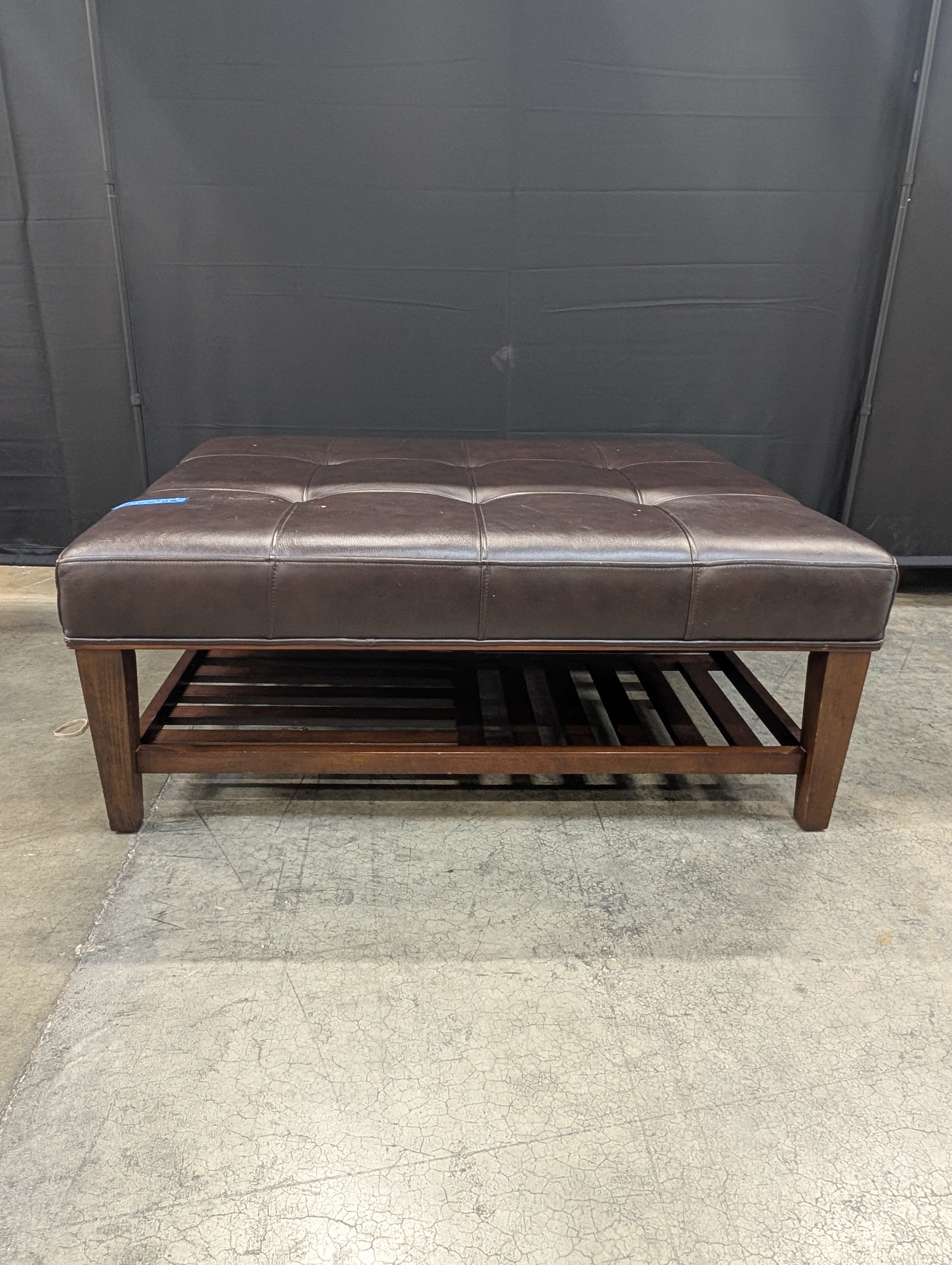 Dark Brown Tufted LaZboy Large Ottoman