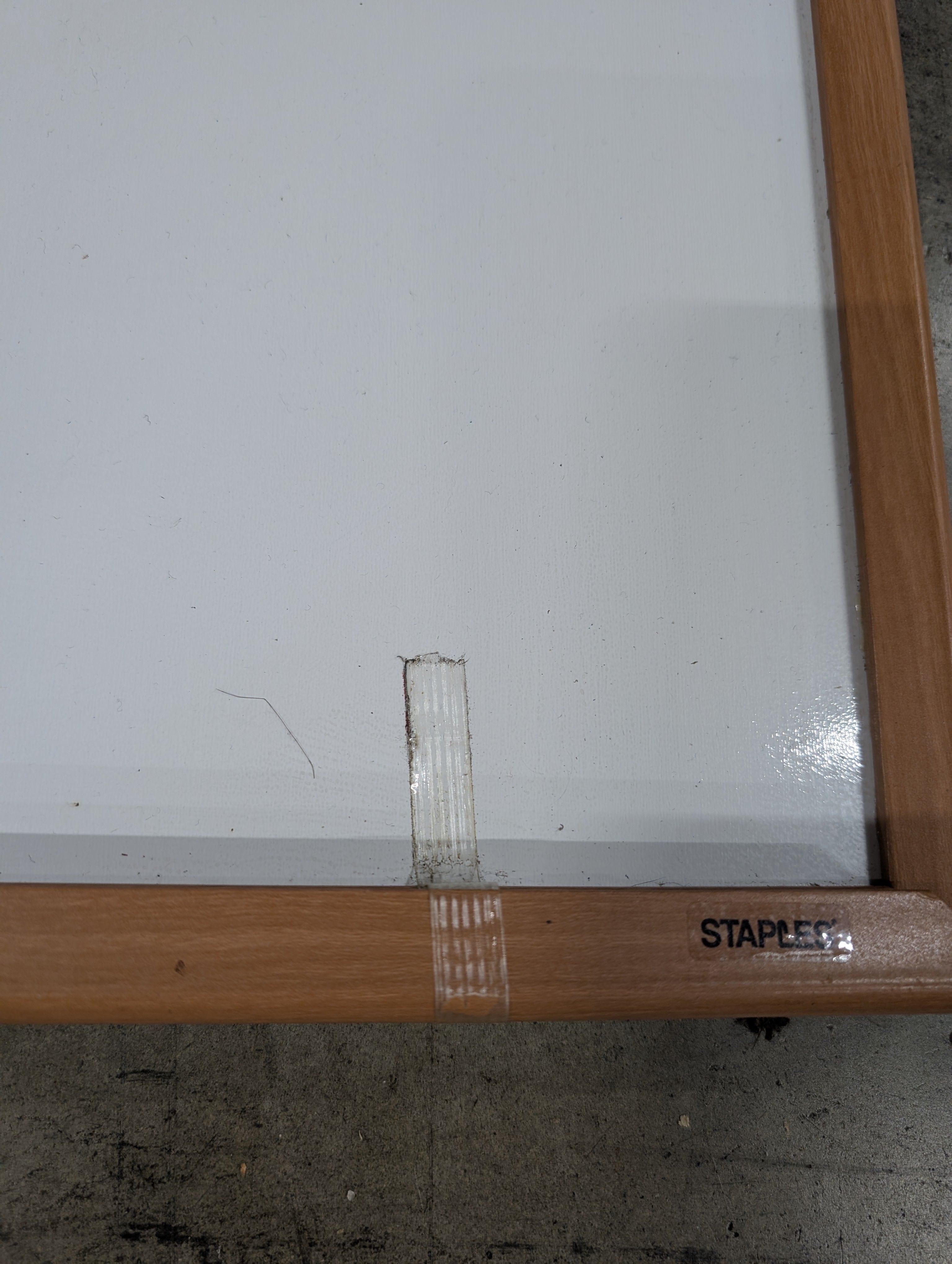Staples Dry Erase Whiteboard in Wood Frame