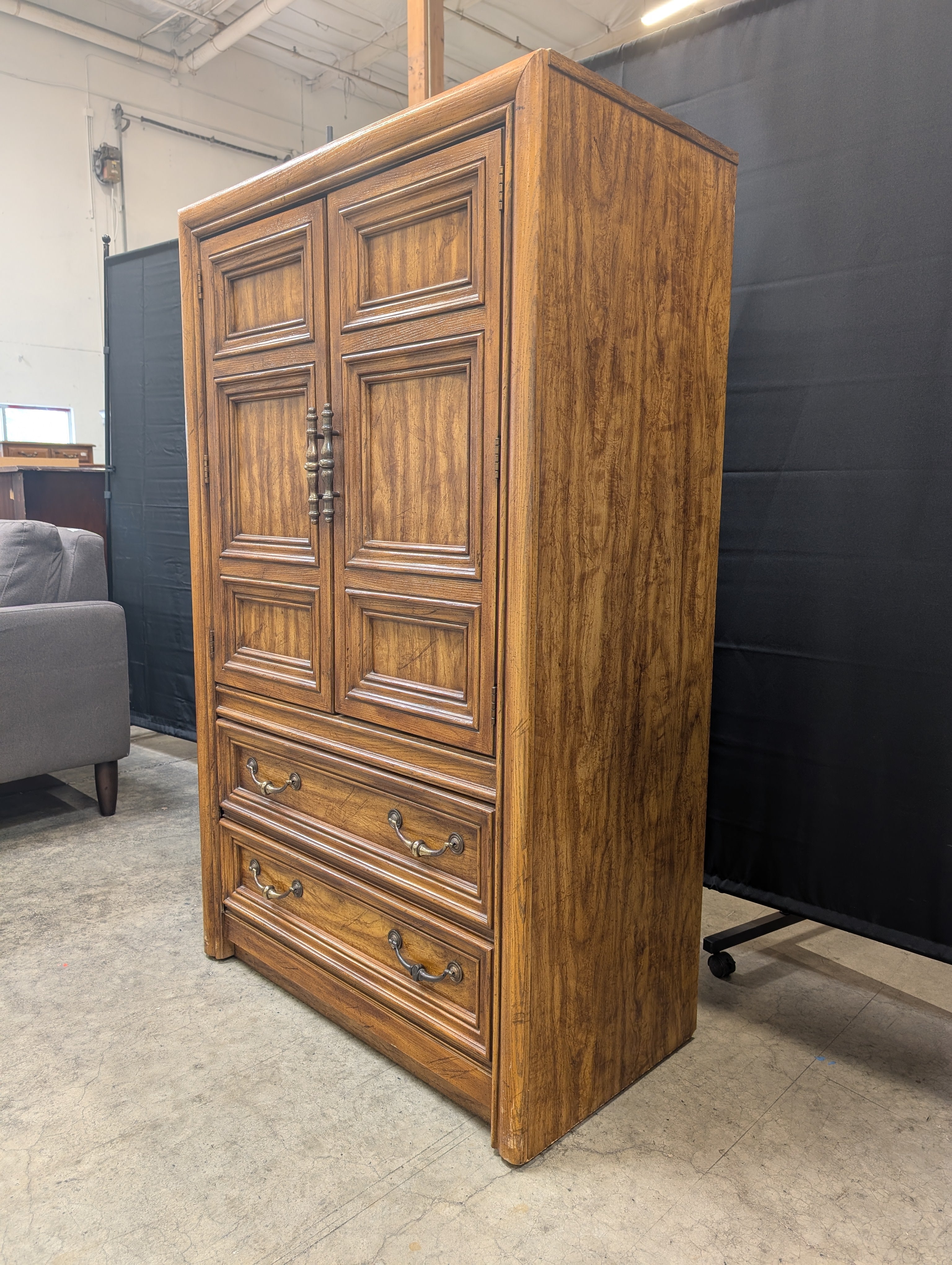 First Family Traditional Brown Wood Dresser with Paneled Fronts