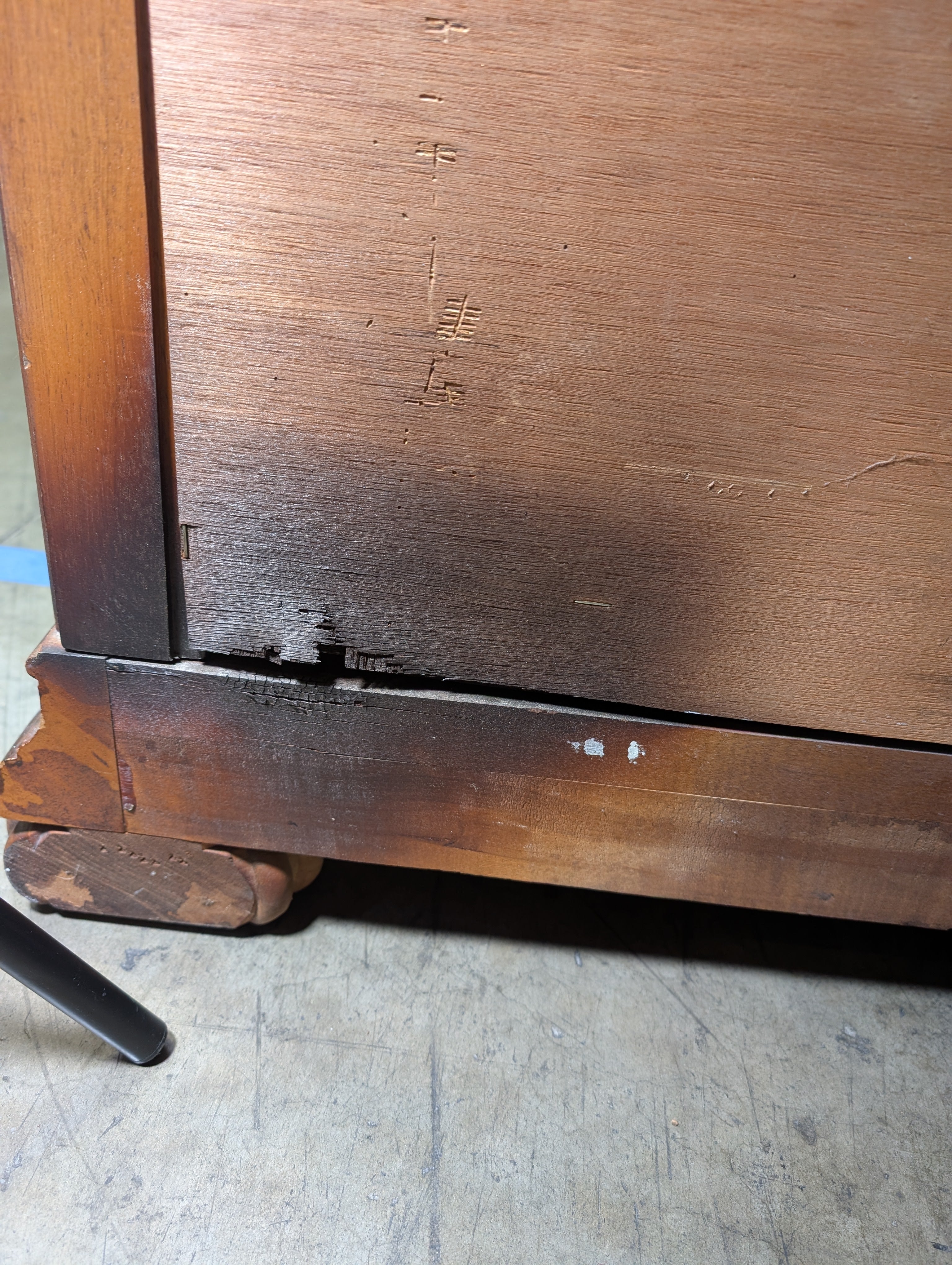 Traditional Cherry Stained Wood Dresser with Ornate Hardware