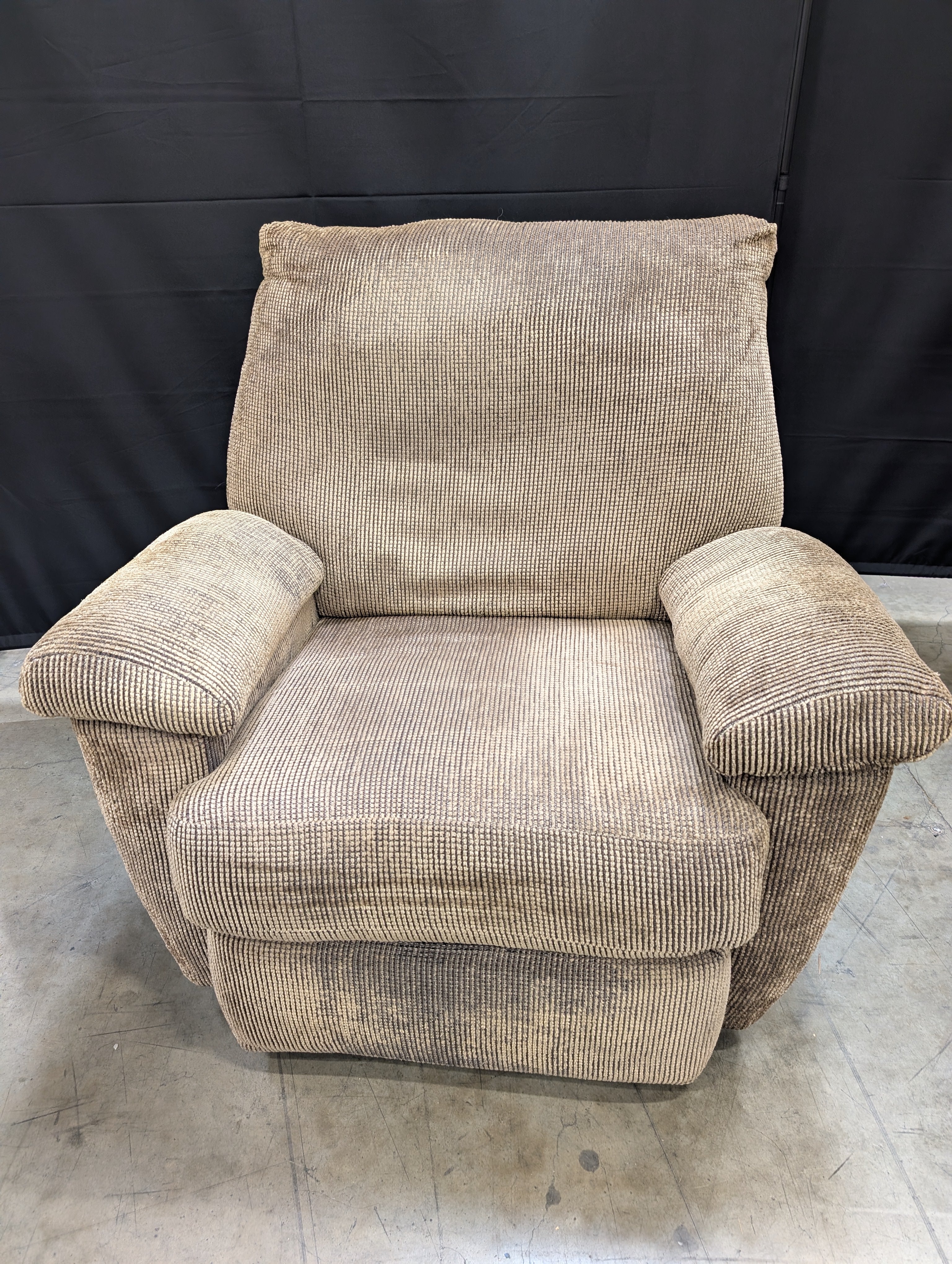 Textured Striped Recliner Armchair