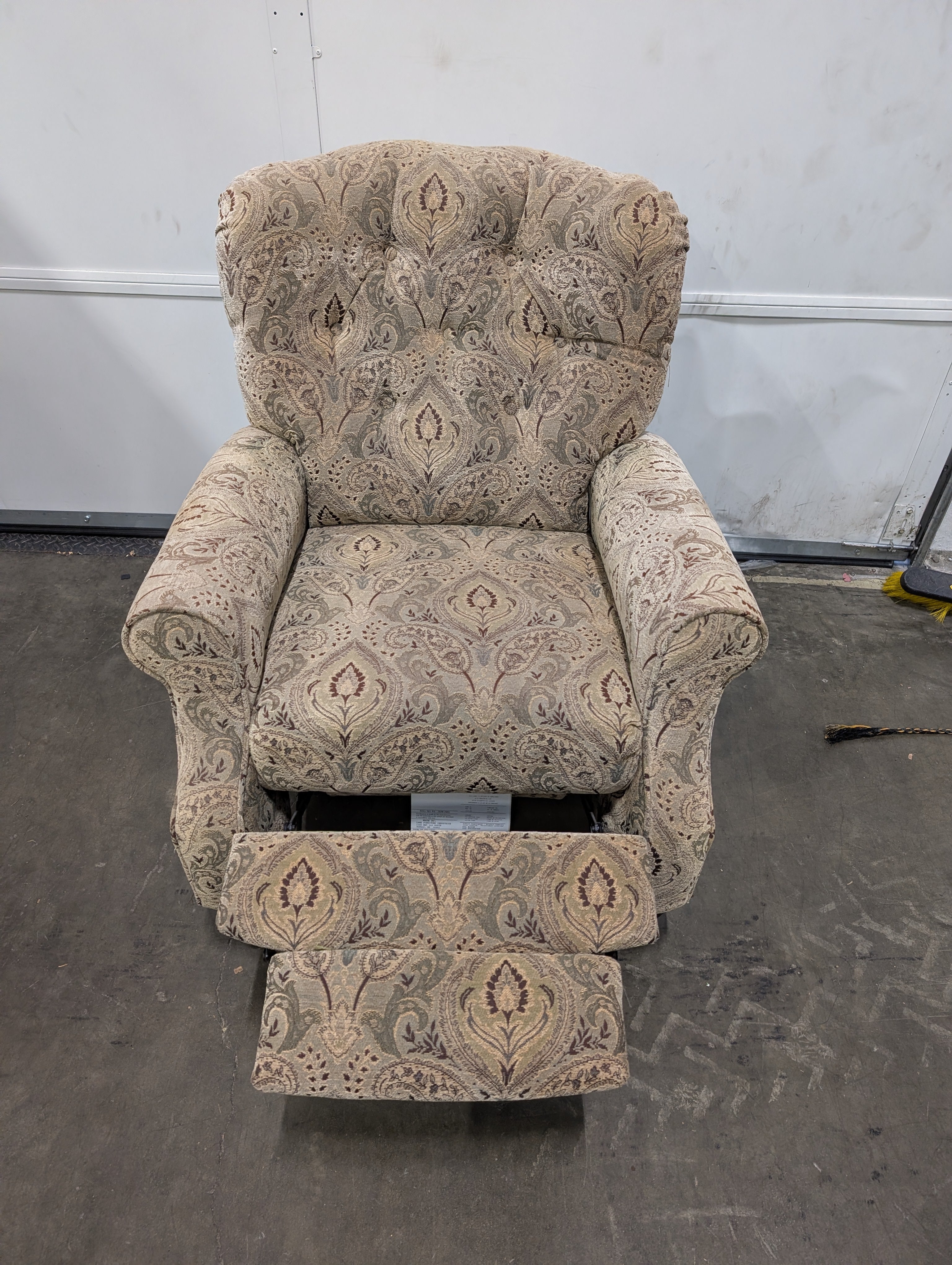 Comfortable Upholstered Paisley Recliner Chair