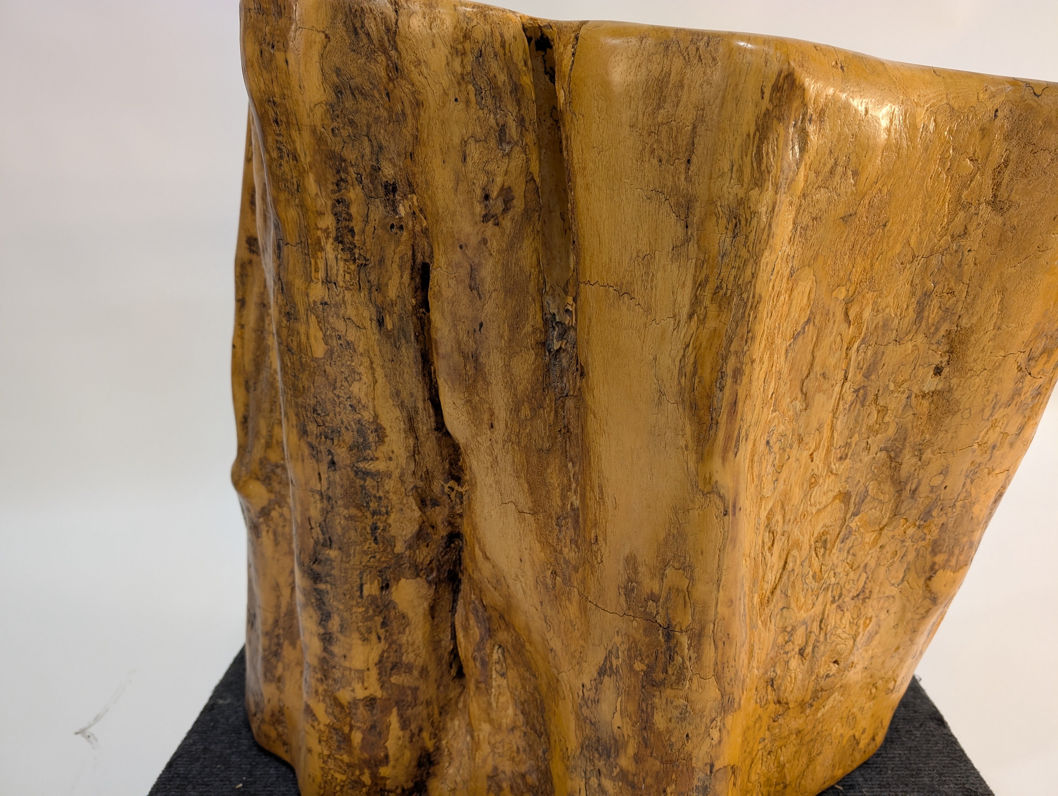 Rustic Live Edge Wood Coffee Table with Round Glass Top