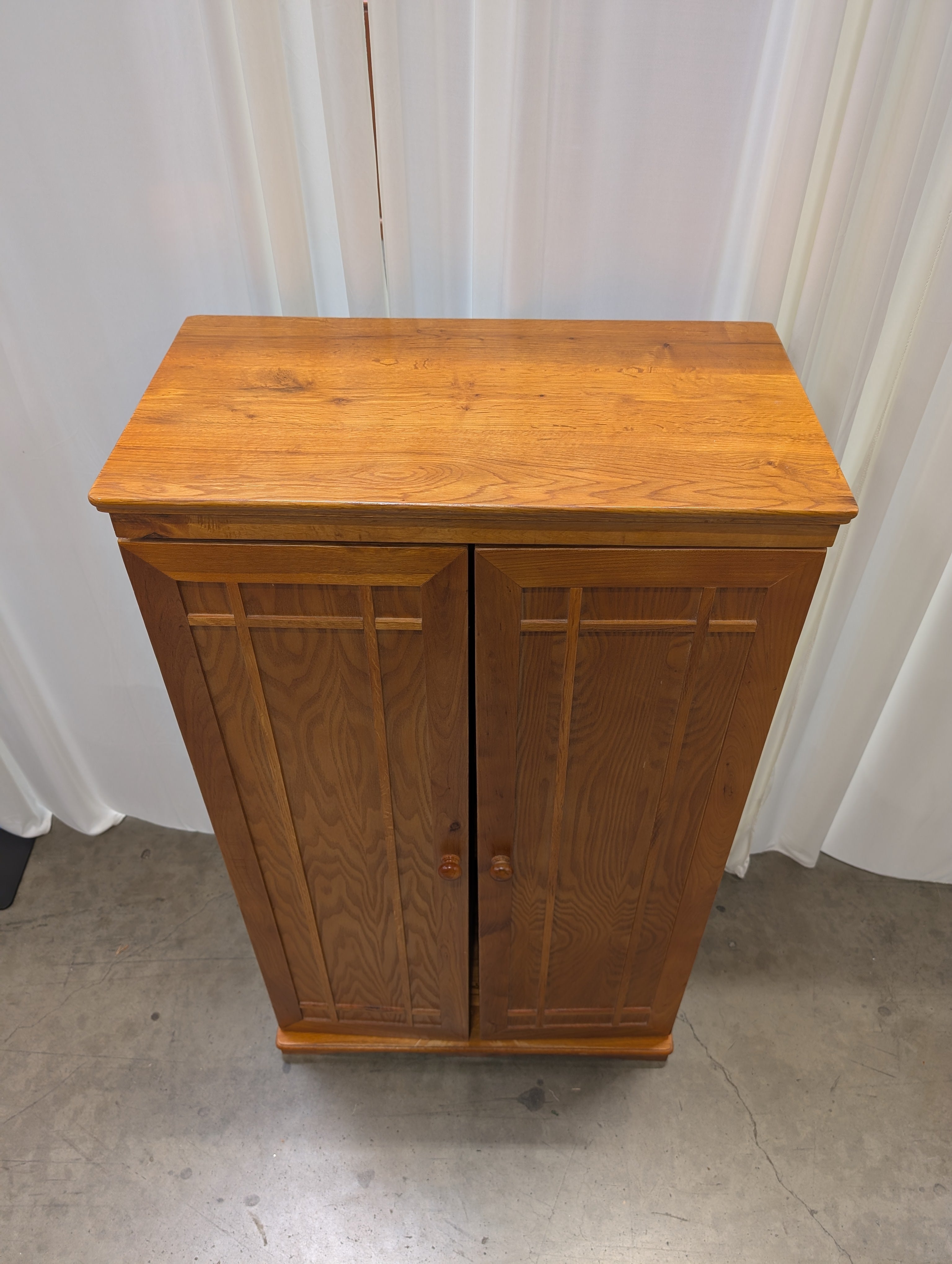 Mission Style Two Door Media Cabinet in Oak