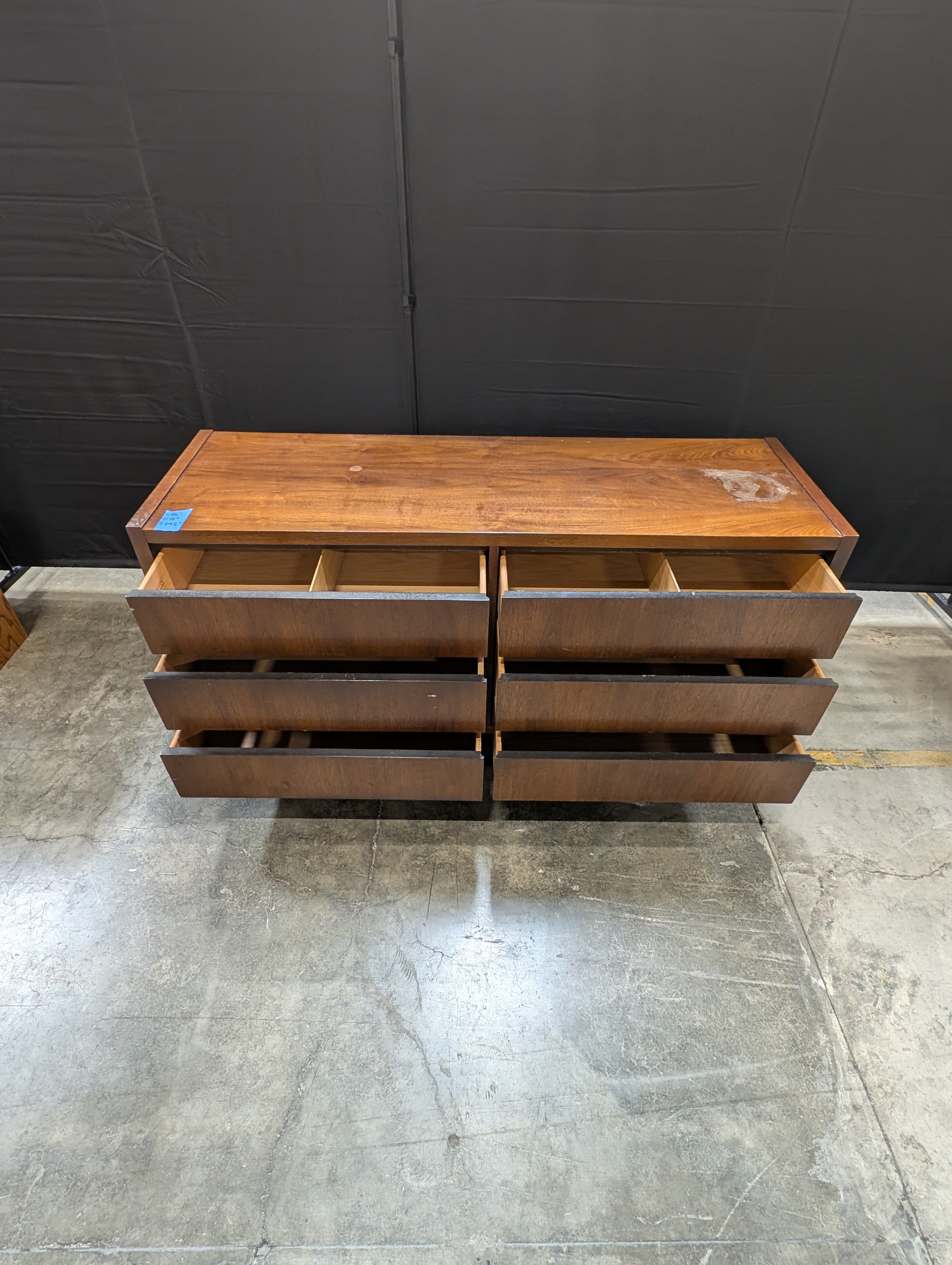 Lane Furniture Dark Wood Six-Drawer Dresser