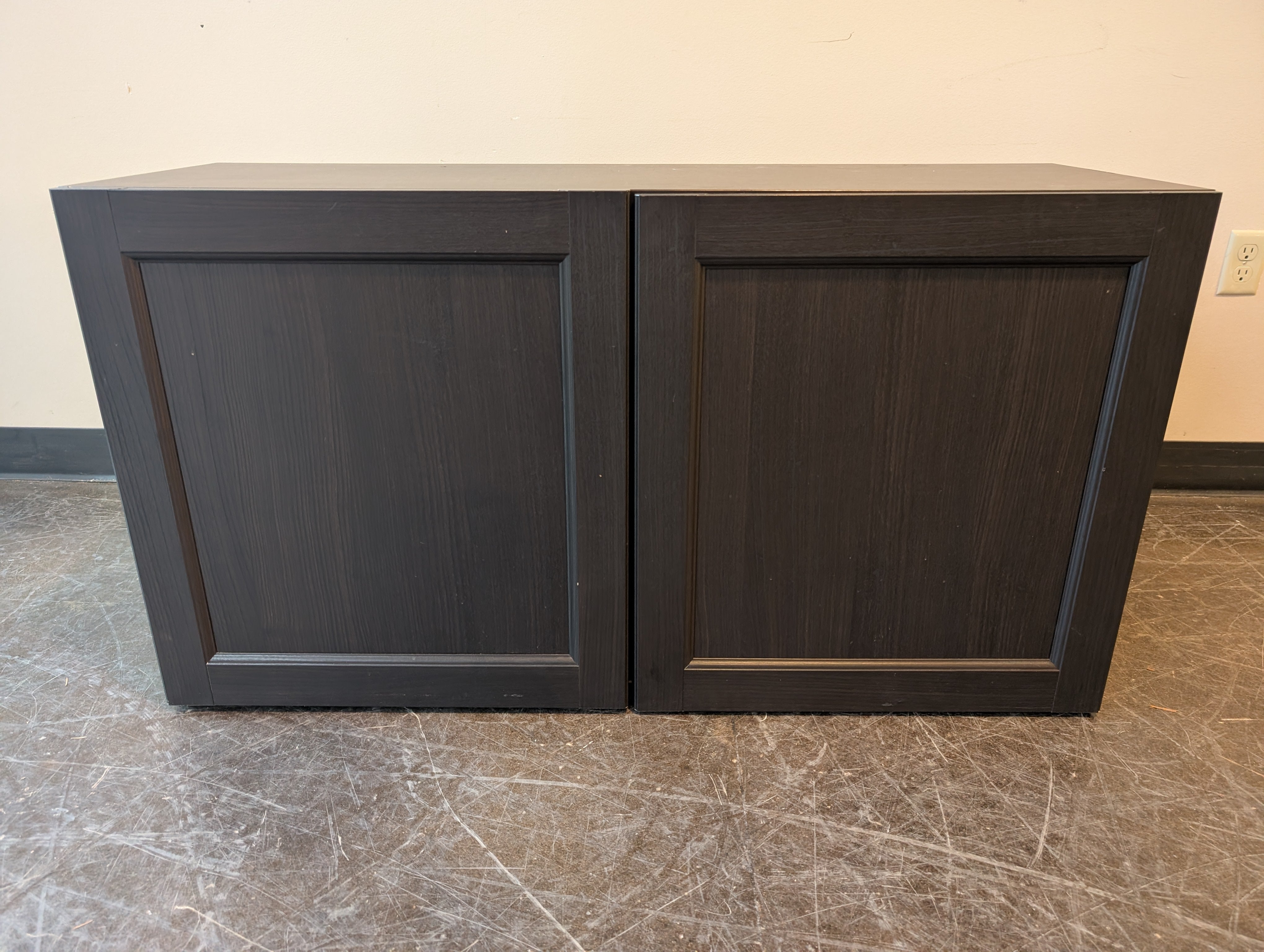 Dark Brown Two-Door Storage Cabinet