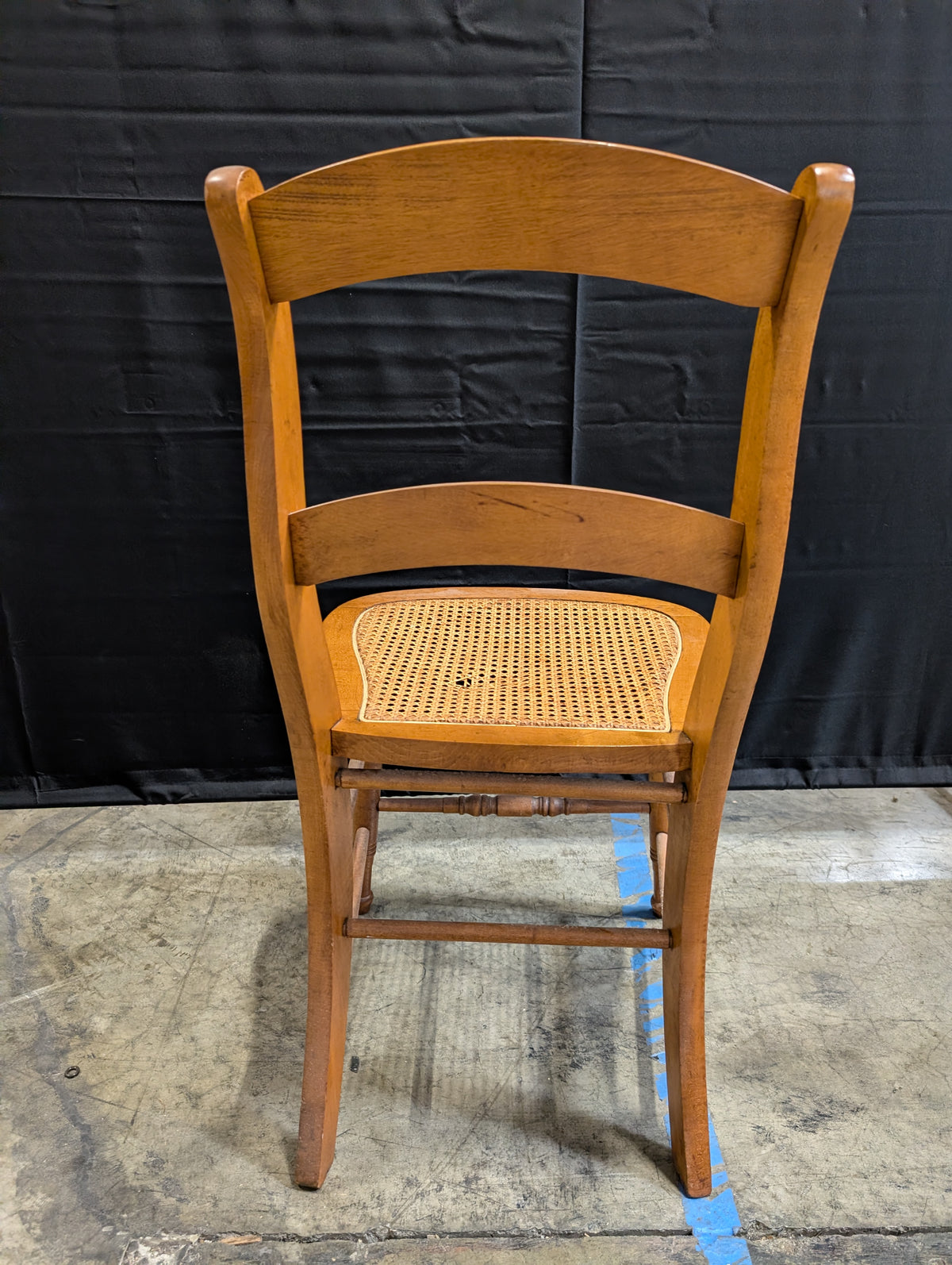 Classic Hardwood Dining Chair with Woven Cane Seat