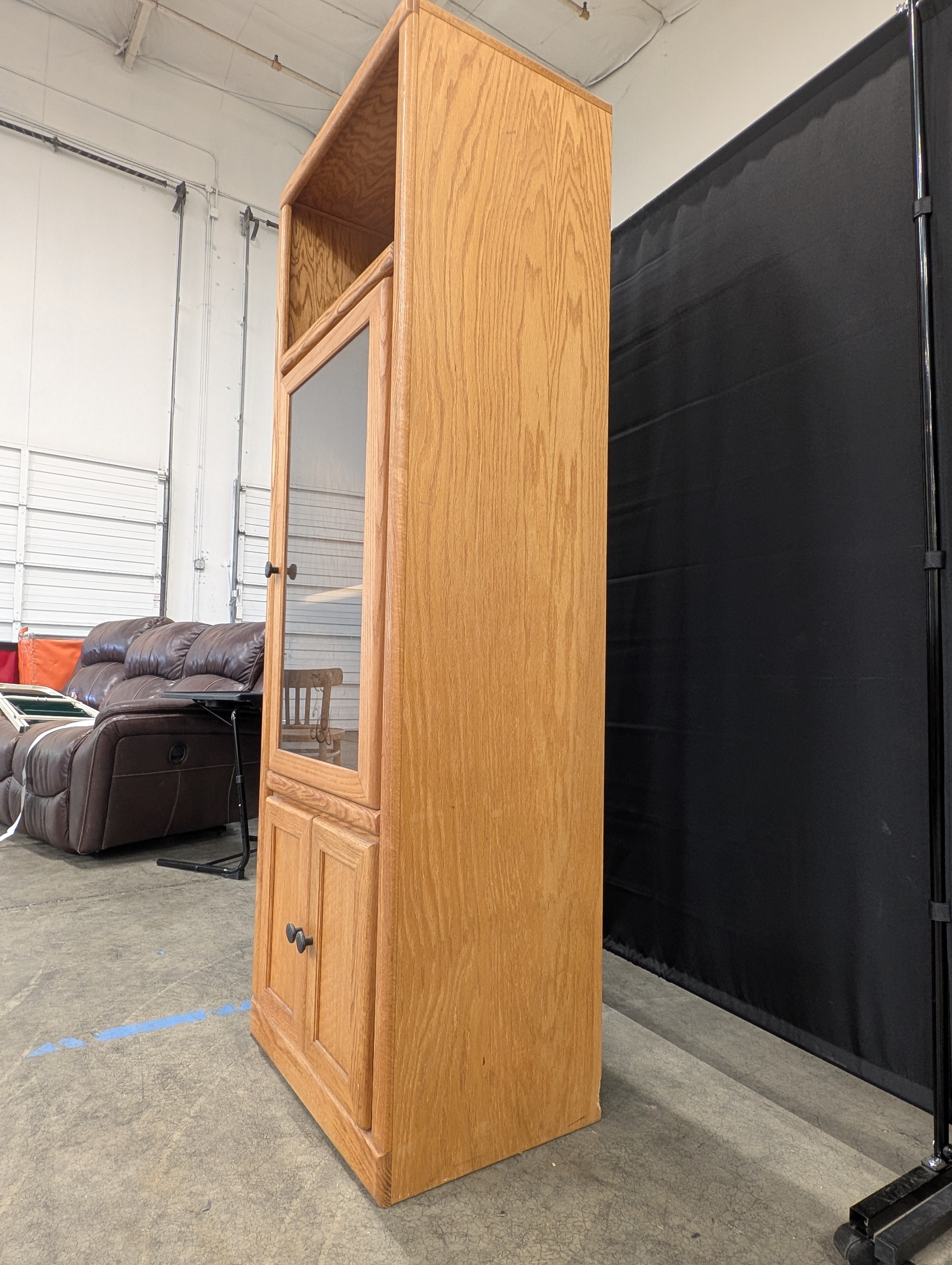 Solid Wood Thornwood Display Cabinet with Glass Door