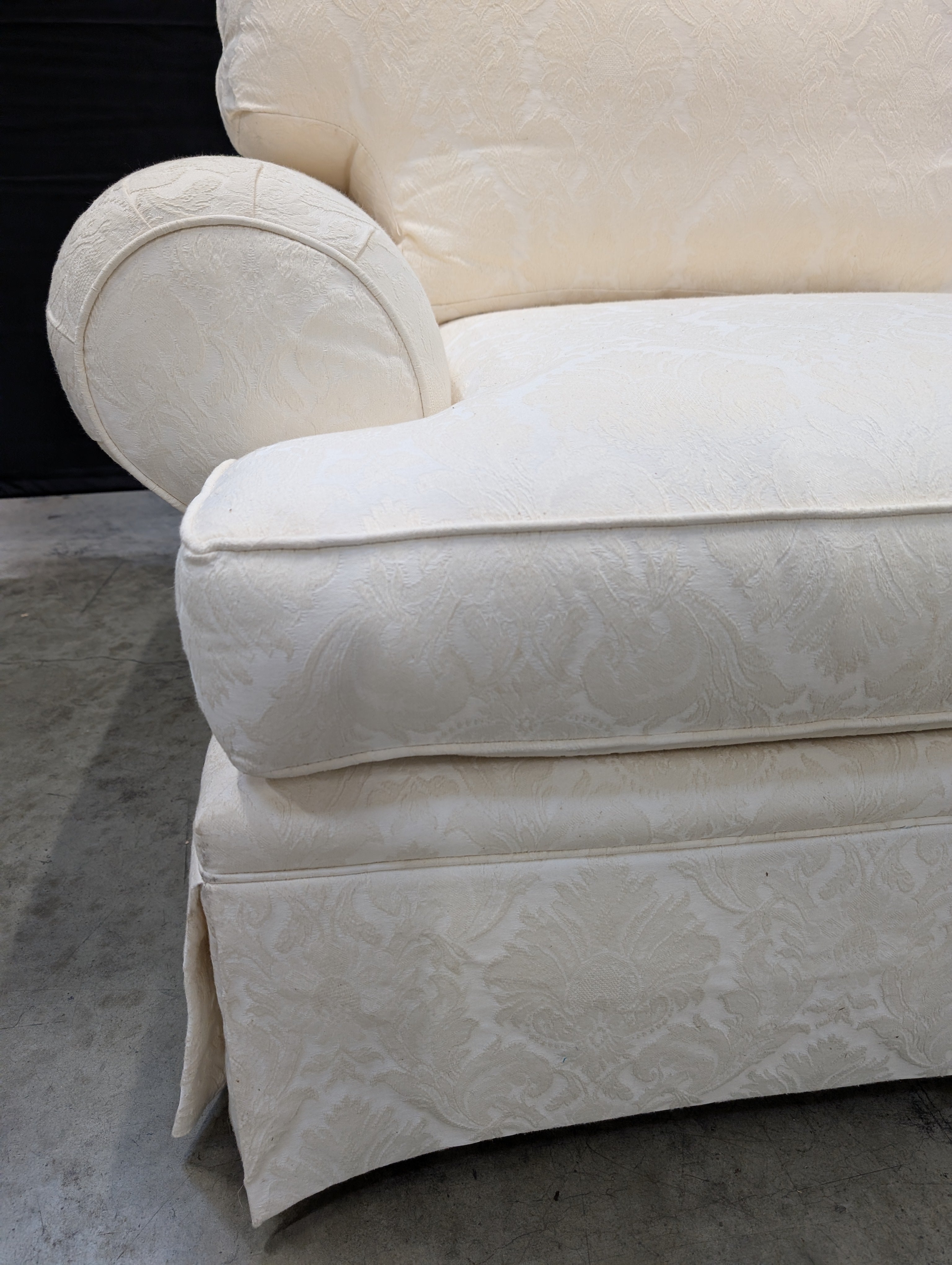 Charming Off-White Traditional Armchair