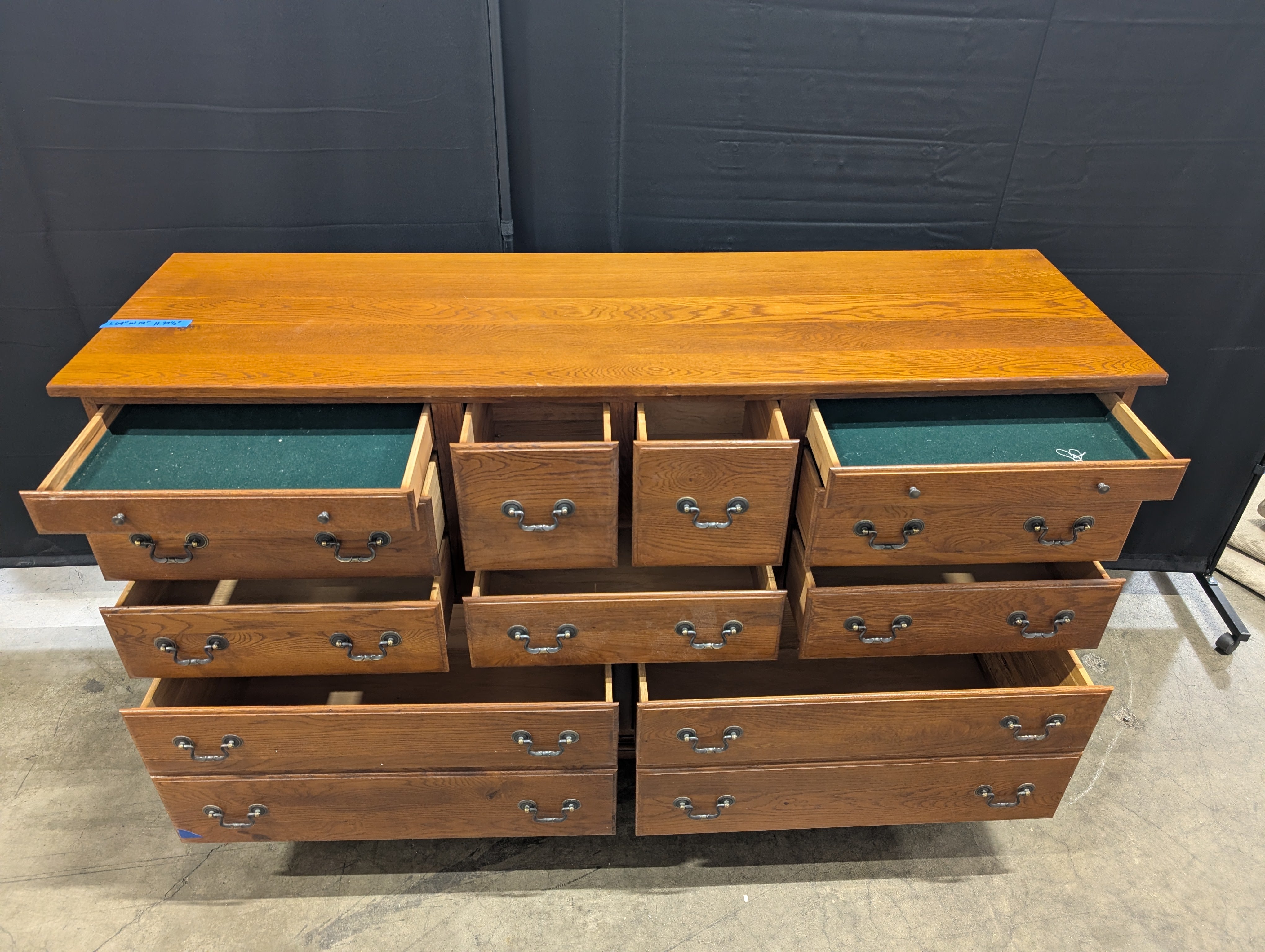 Vintage Keller Furniture Solid Oak Double Dresser