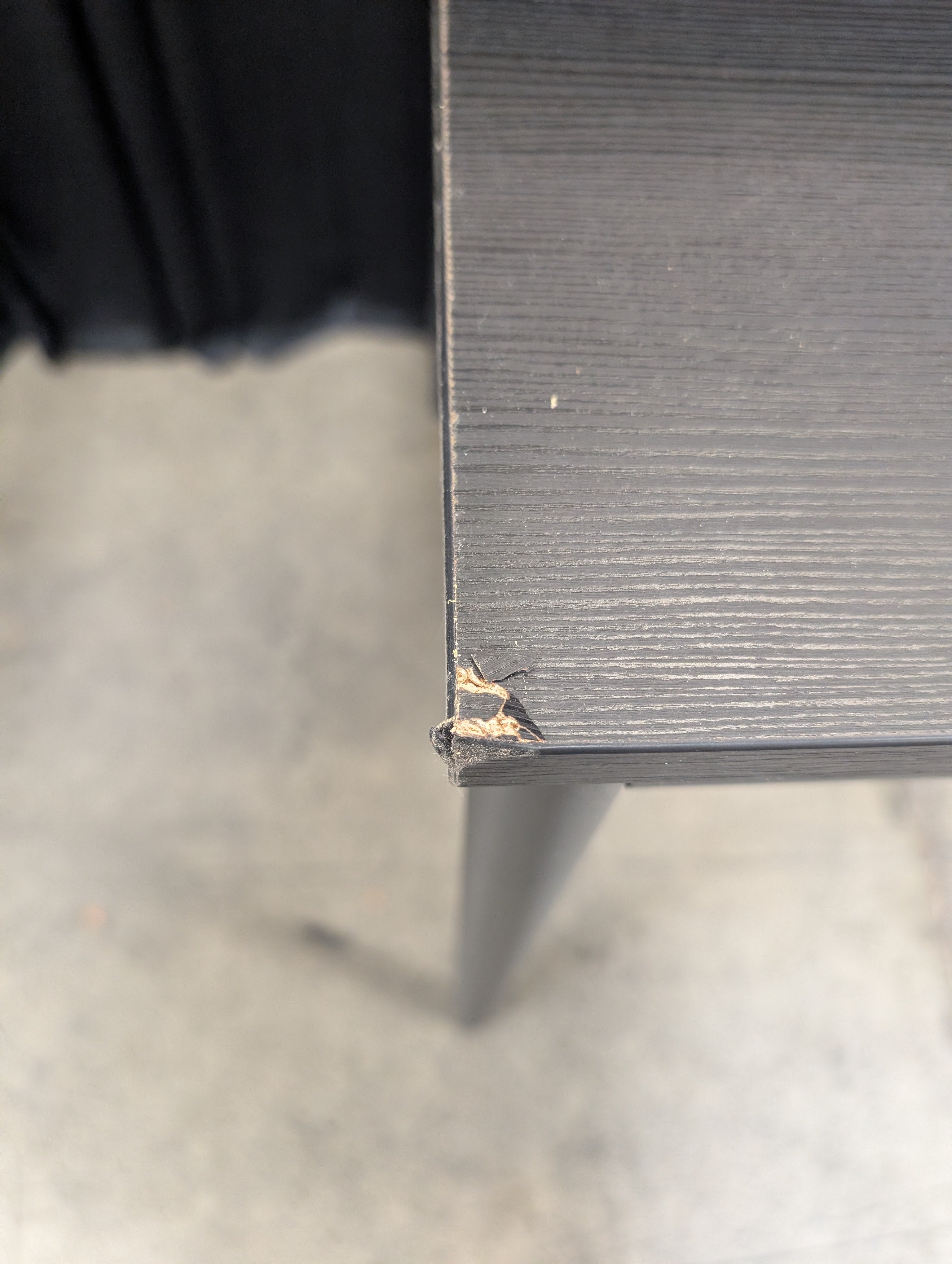 Simple Dark Grey Rectangular Desk