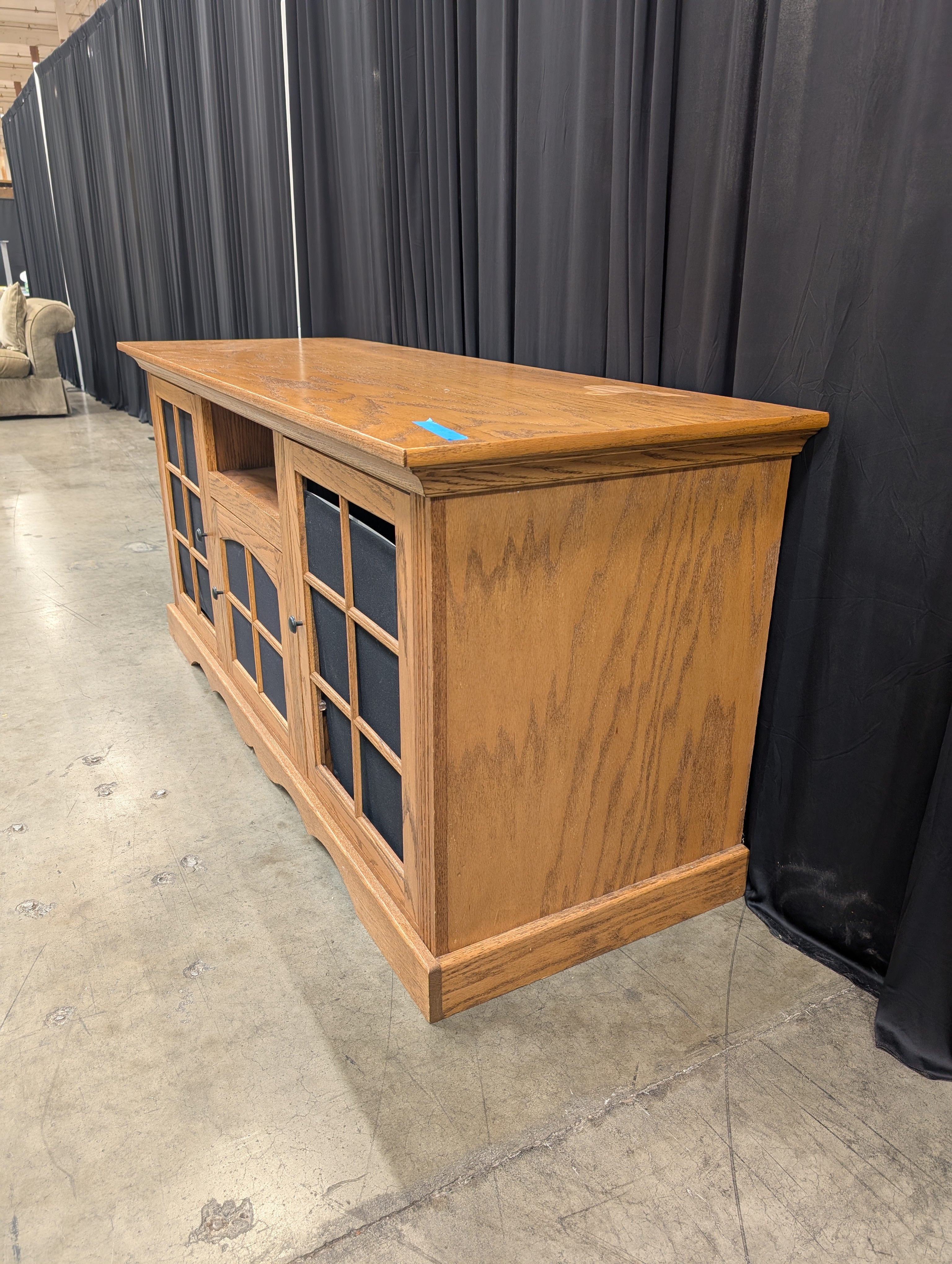 Large Oak Tone Wood TV Stand