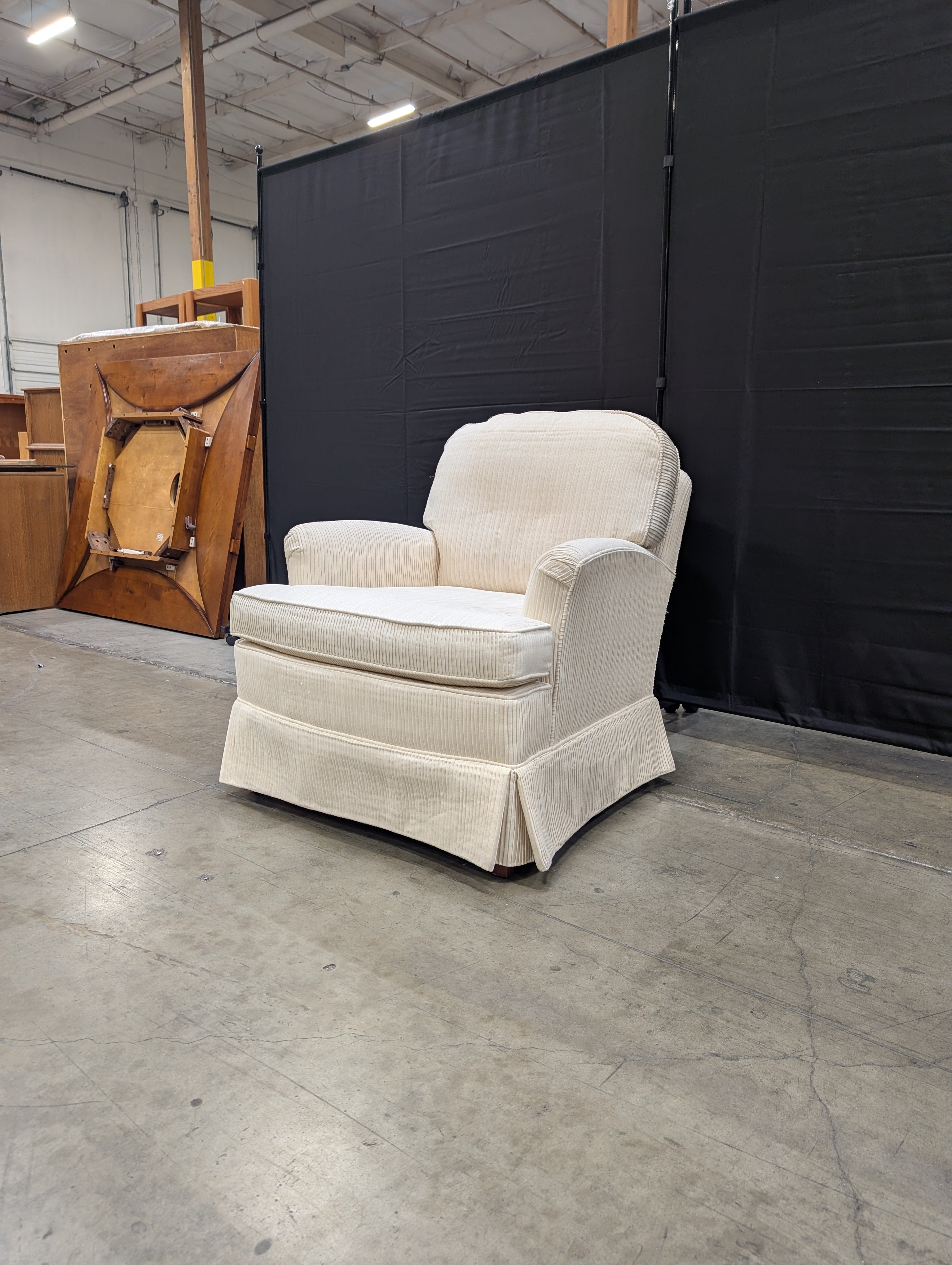 Cream Ribbed WOODMARK Original Accent Armchair