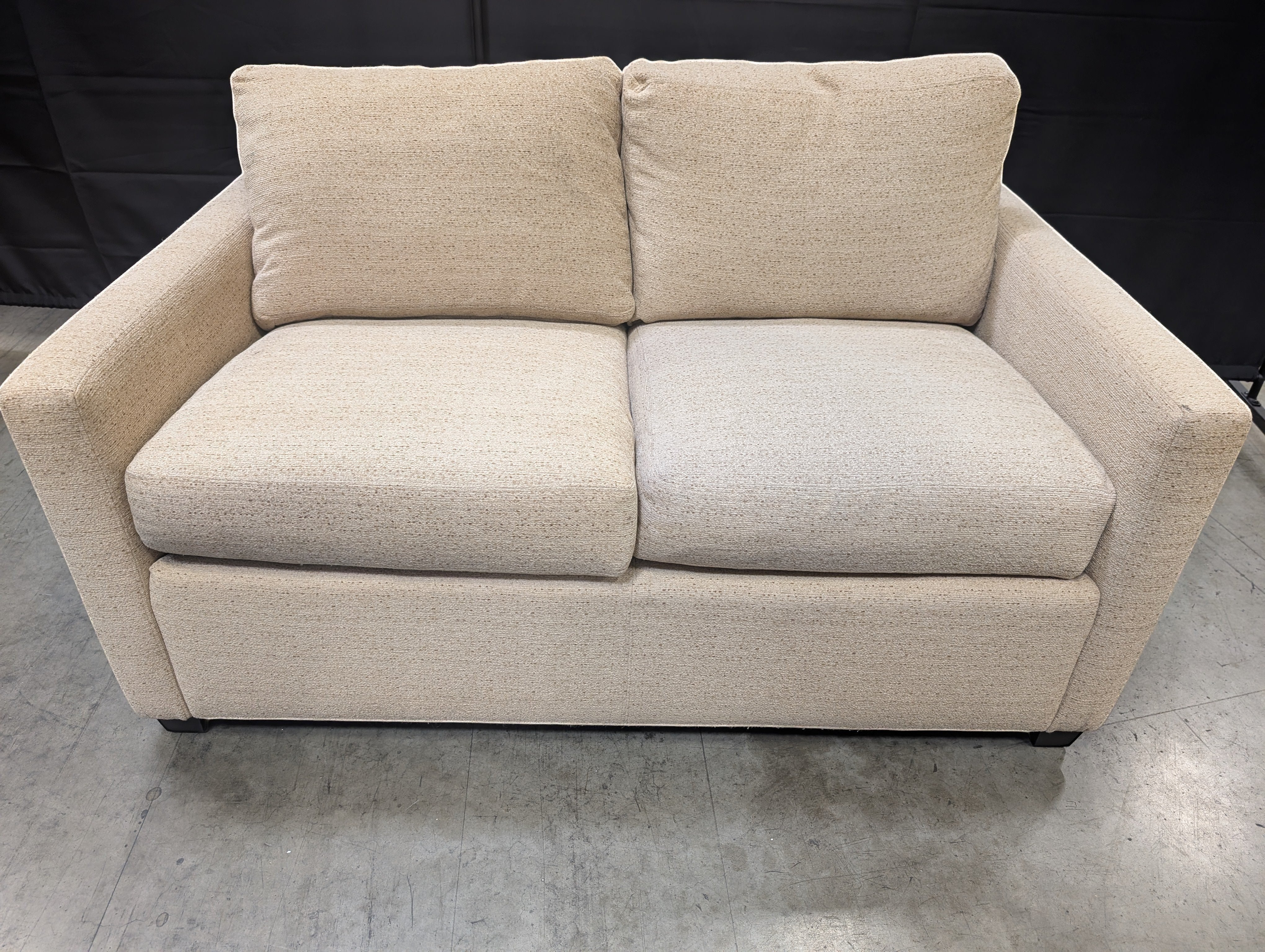 Used Textured Fabric Two-Seater Sofa