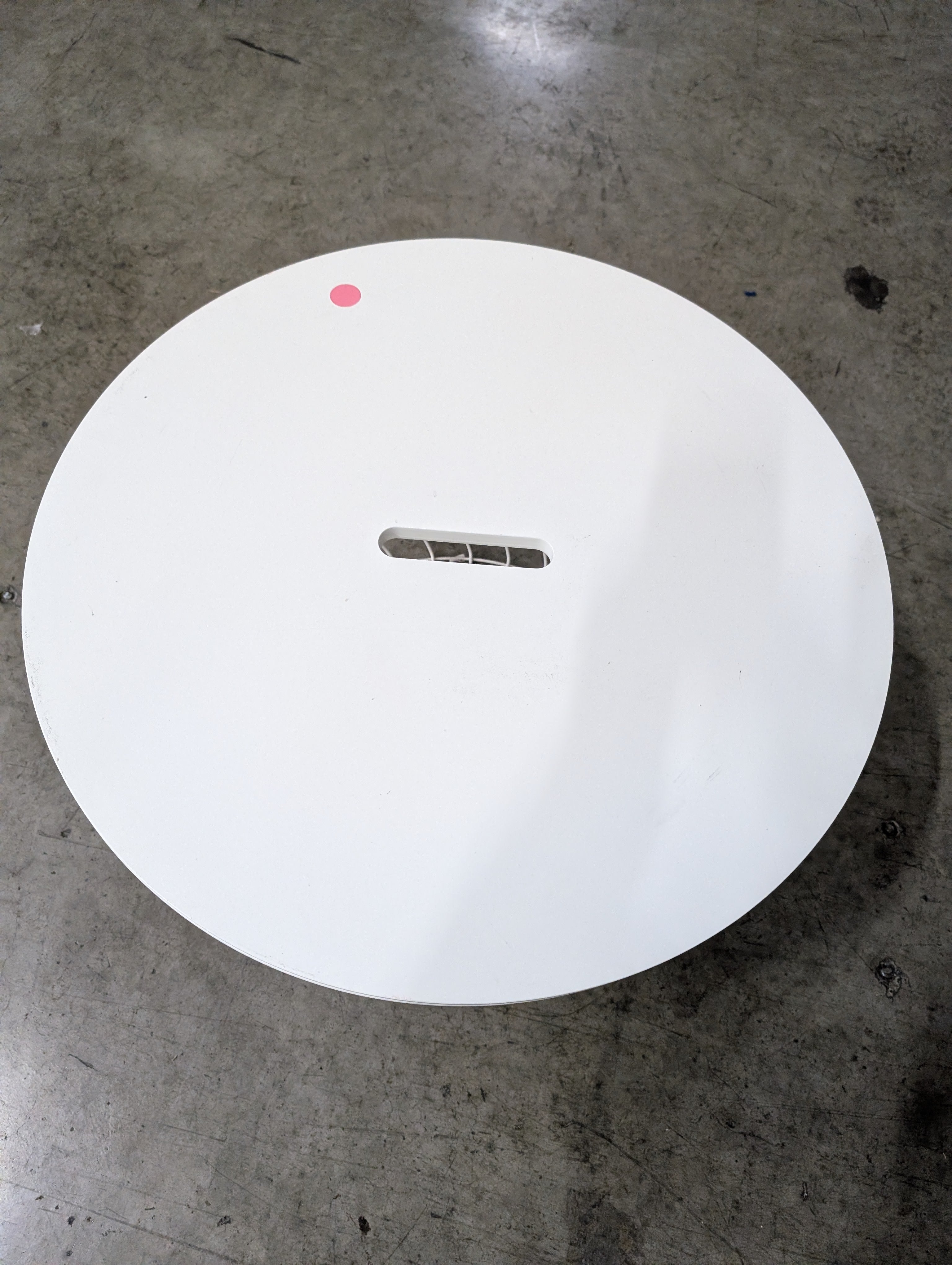 Modern White Wire Storage Ottoman