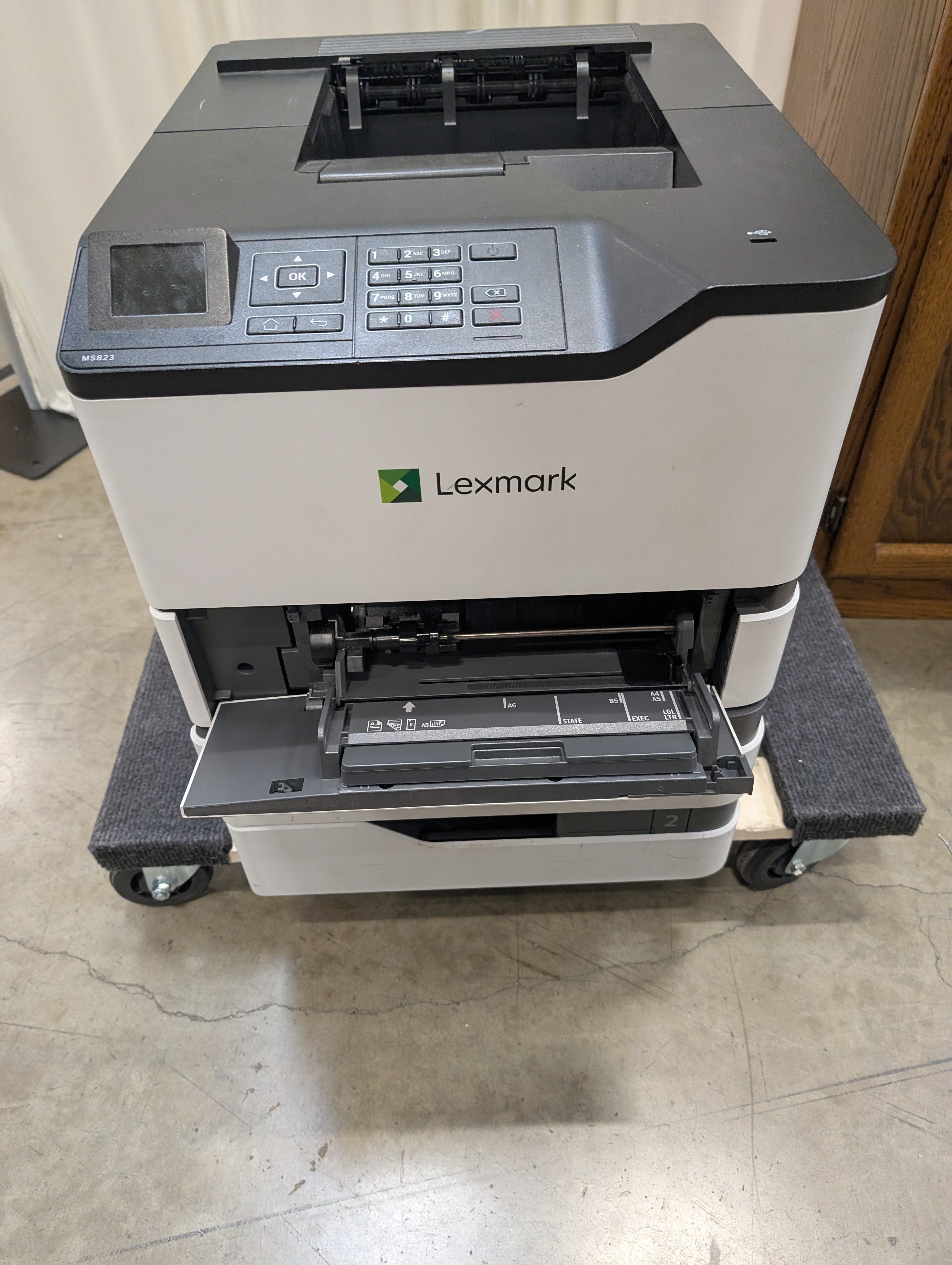 Lexmark MS823 Laser Printer with Dual Trays