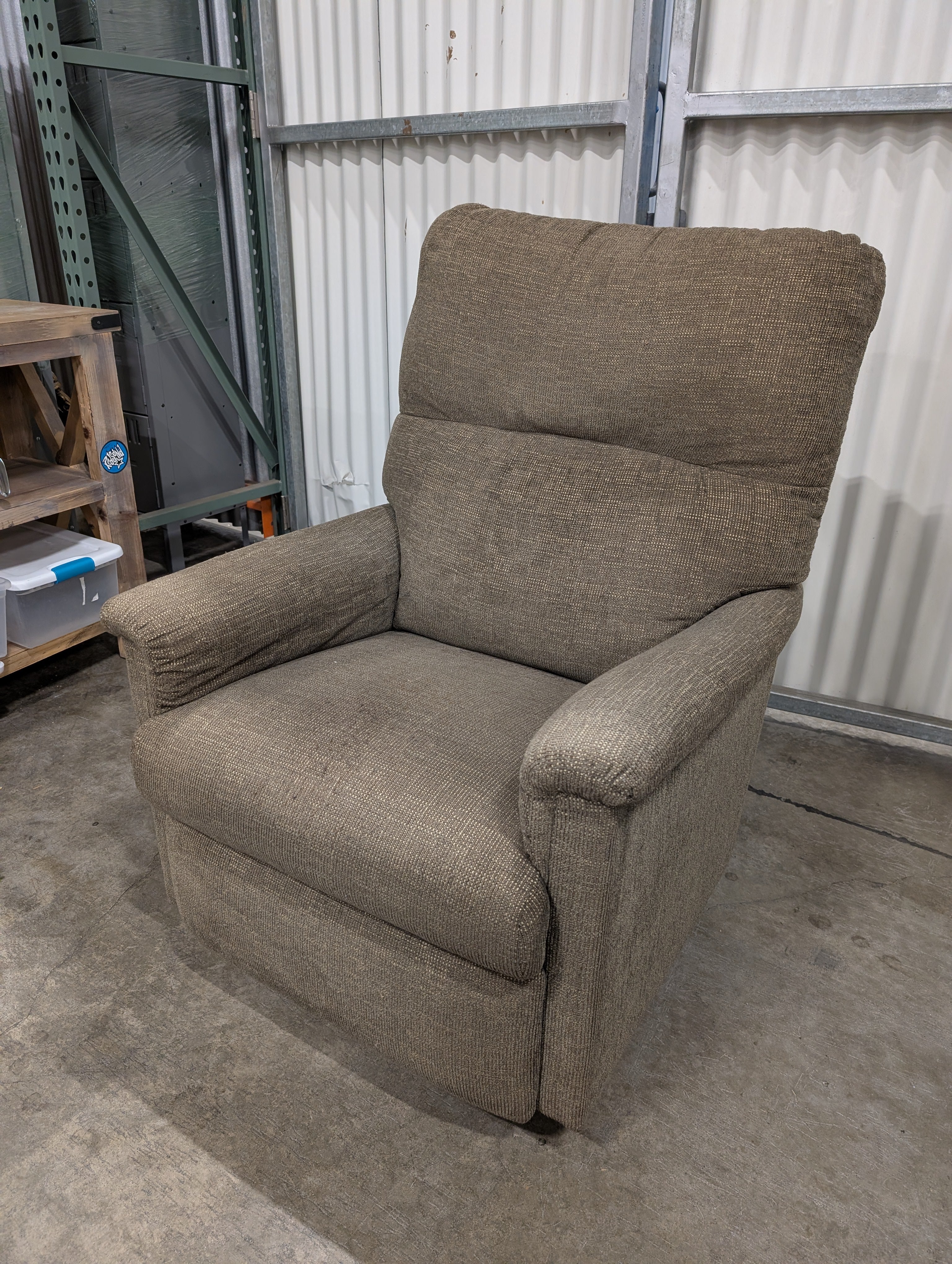 LazyBoy Neutral Tone Upholstered Recliner Rocking chair with Footrest