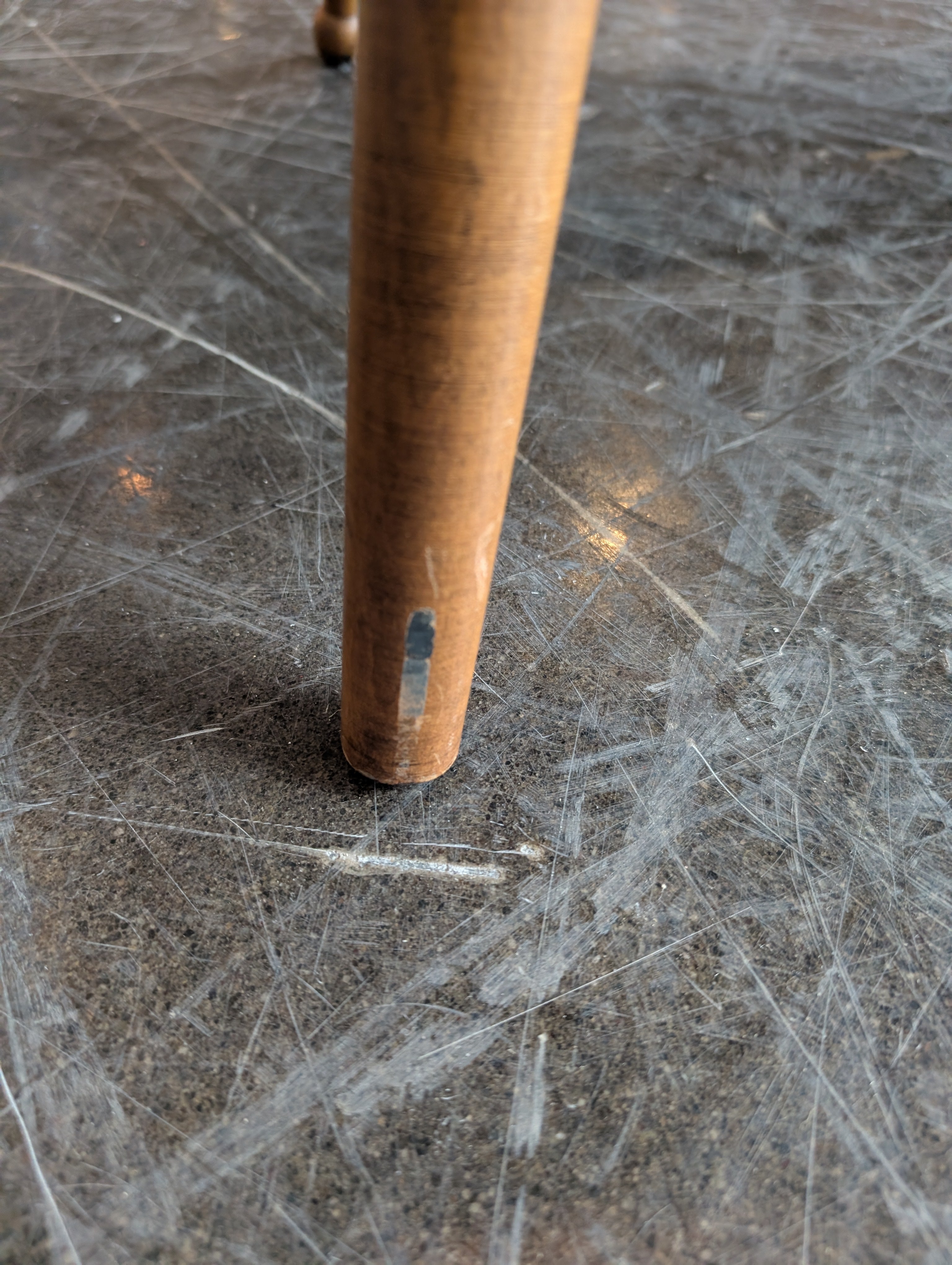 S. Bent & Bros. Colonial Spindle Back Wood Settee with Floral Stencil