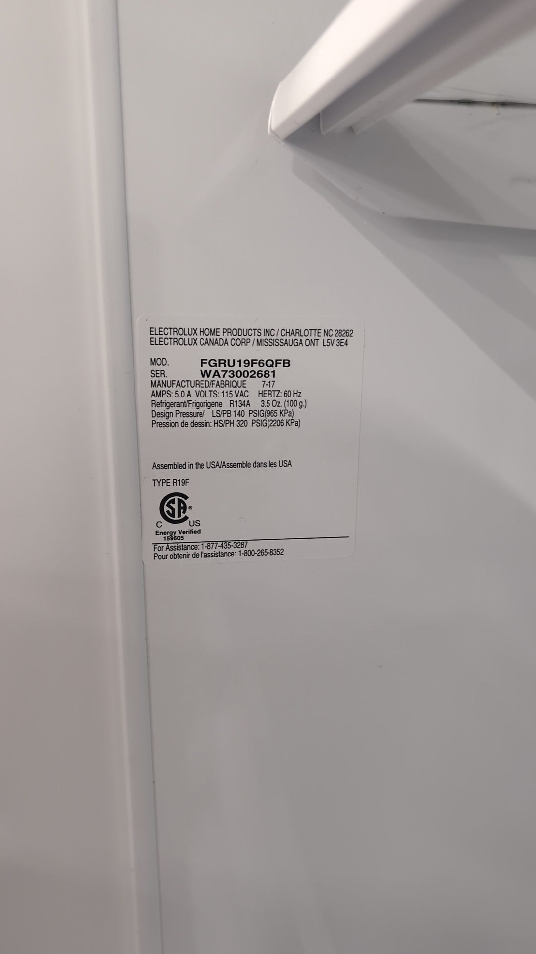 FRIGIDAIRE GALLERY Stainless Steel Refrigerator Appliance