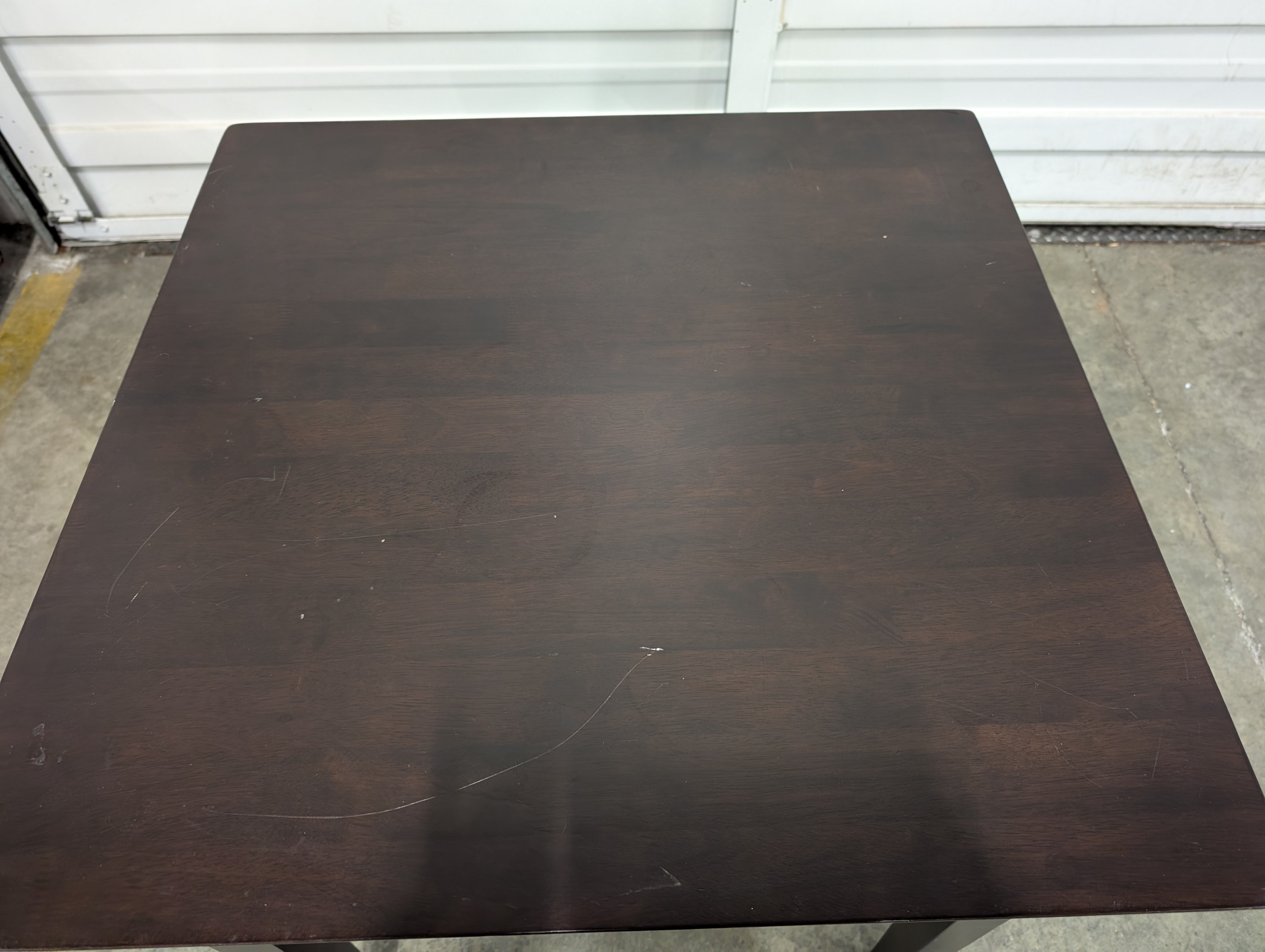Dark Brown Square Wood Table