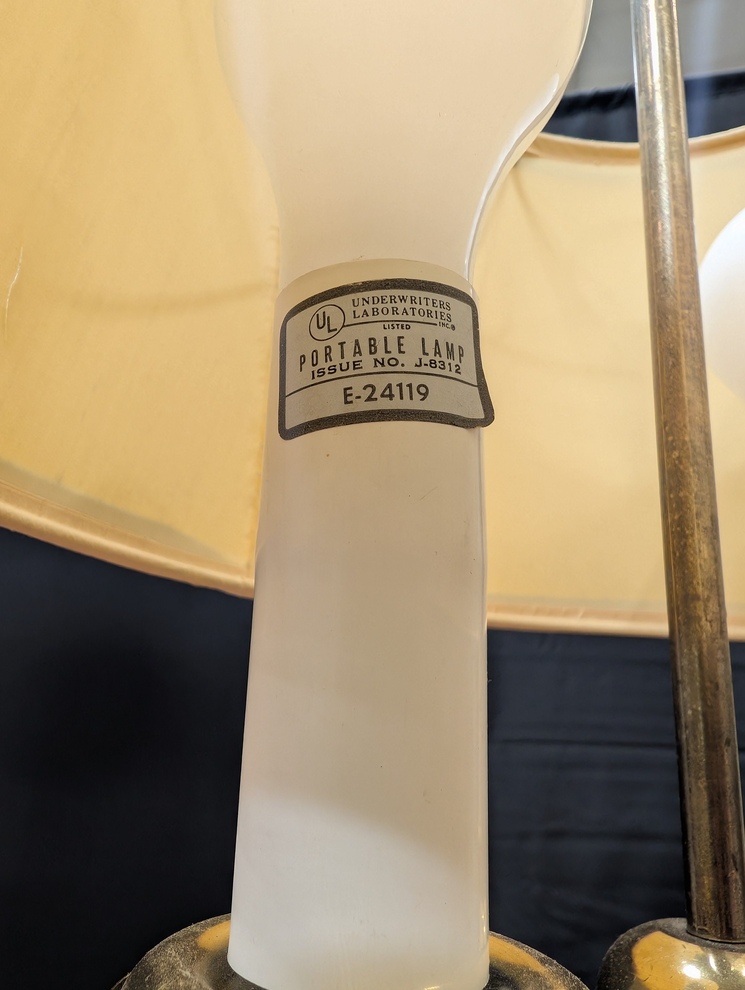 Vintage-Style Brass-Toned Double Candlestick Table Lamp