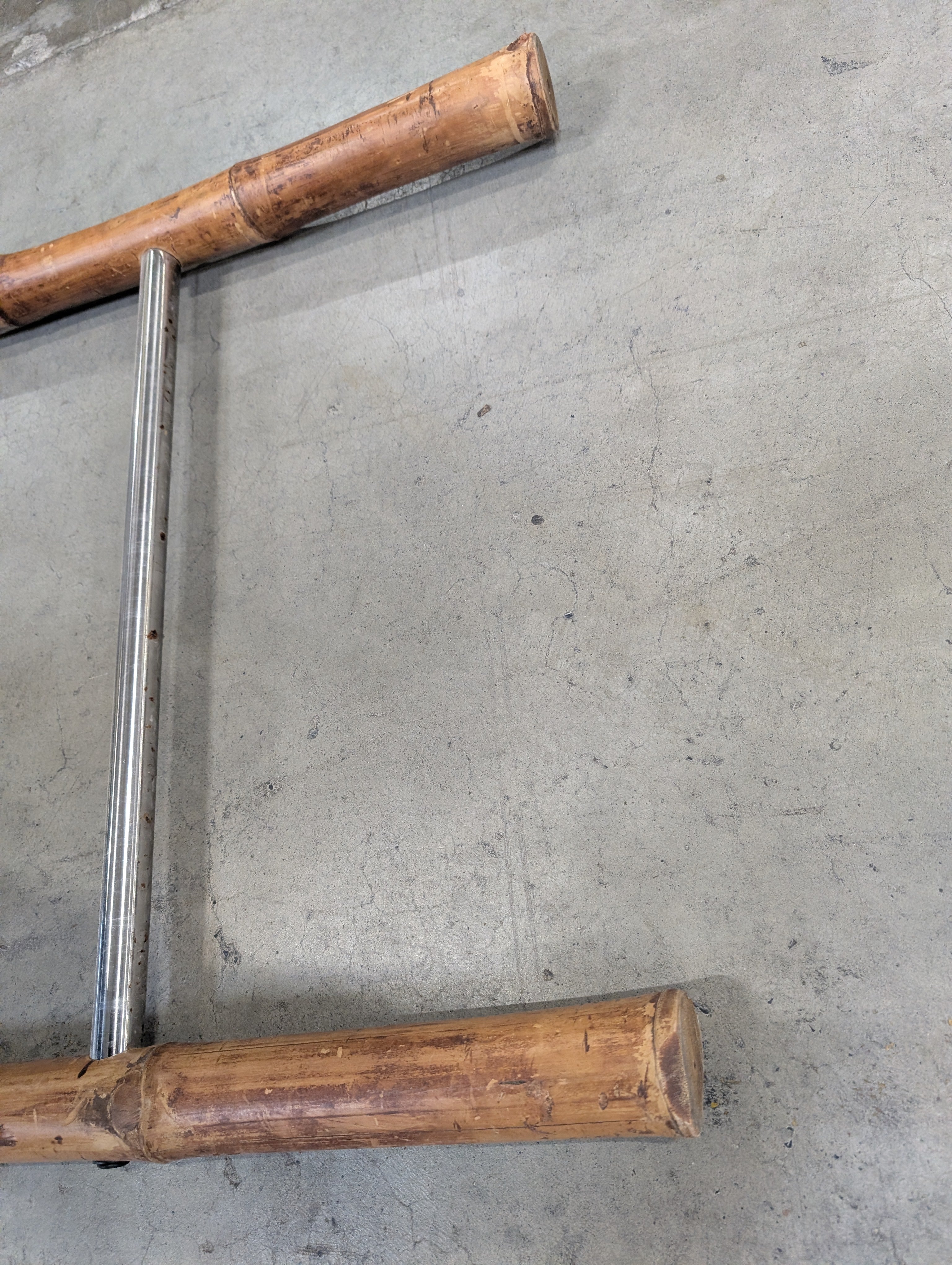 Bamboo and Metal Decor Ladder