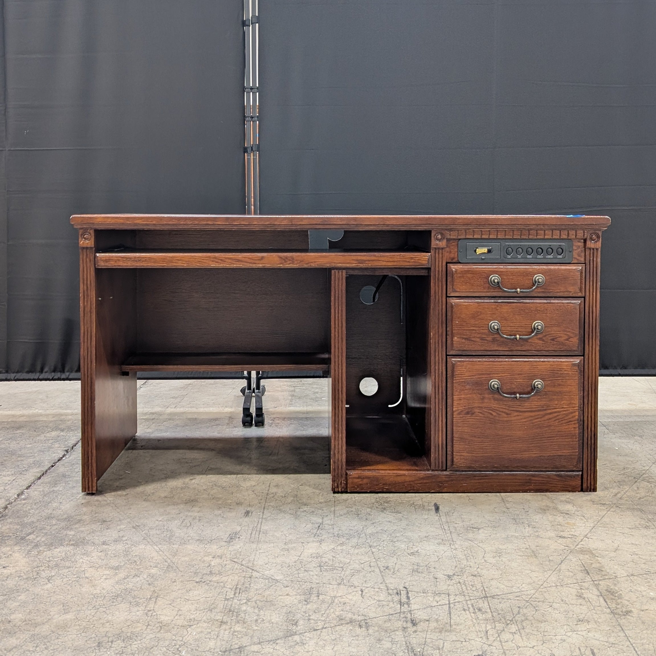 Martin Furniture Dark Wood Office Desk with Storage
