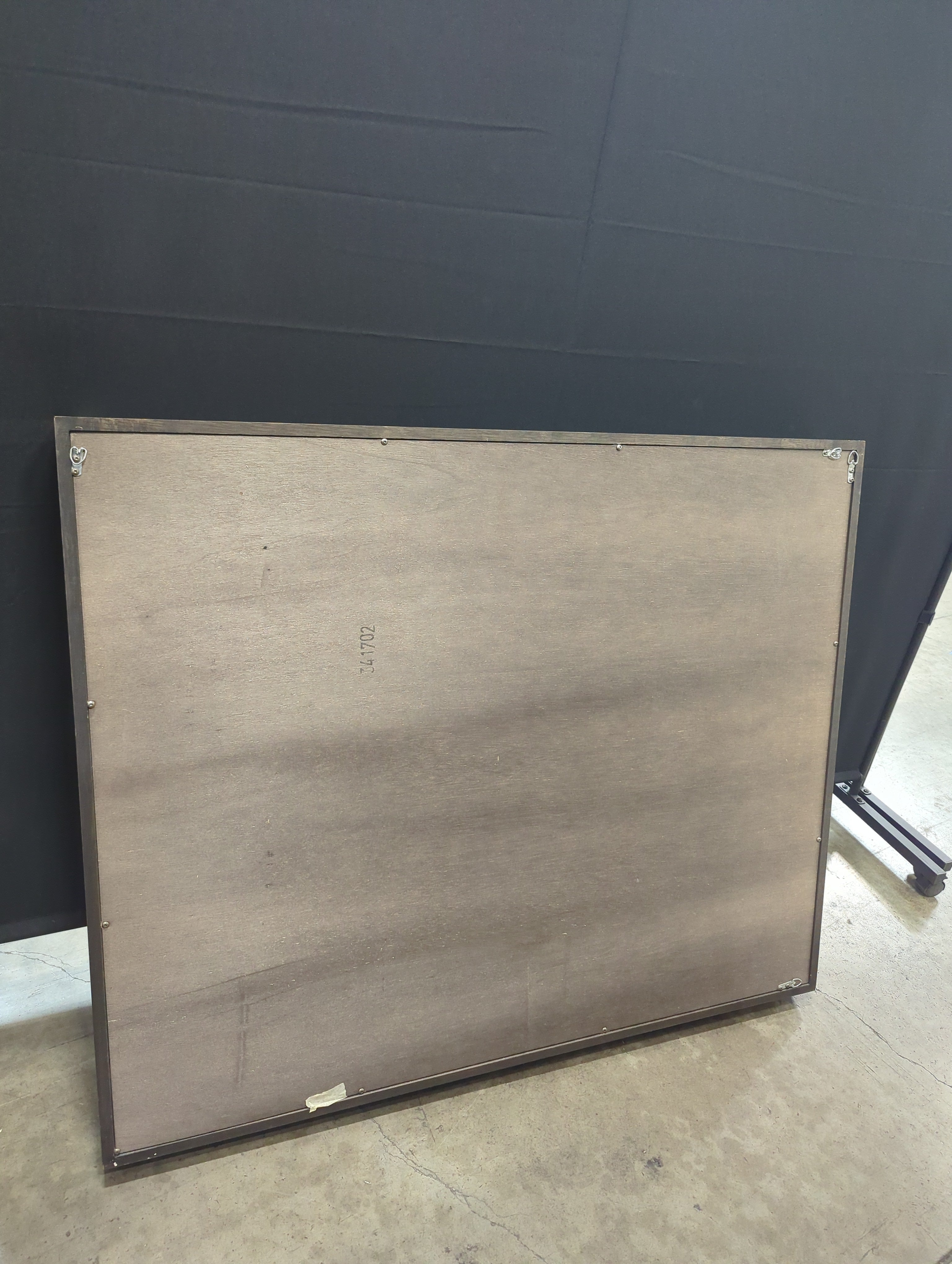 Dark Brown Rectangular Mirror with Wide Frame
