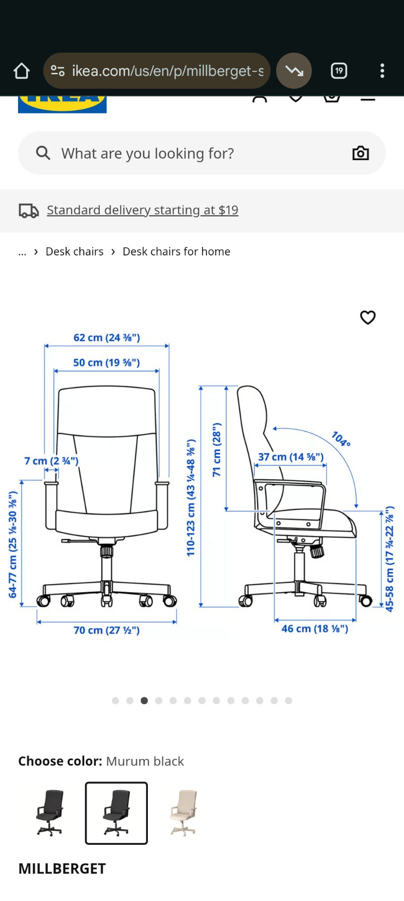 Warehouse sale--New Ikea Black Office Chair in Box