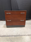 Cherry Finish Two-Drawer Storage Cabinet