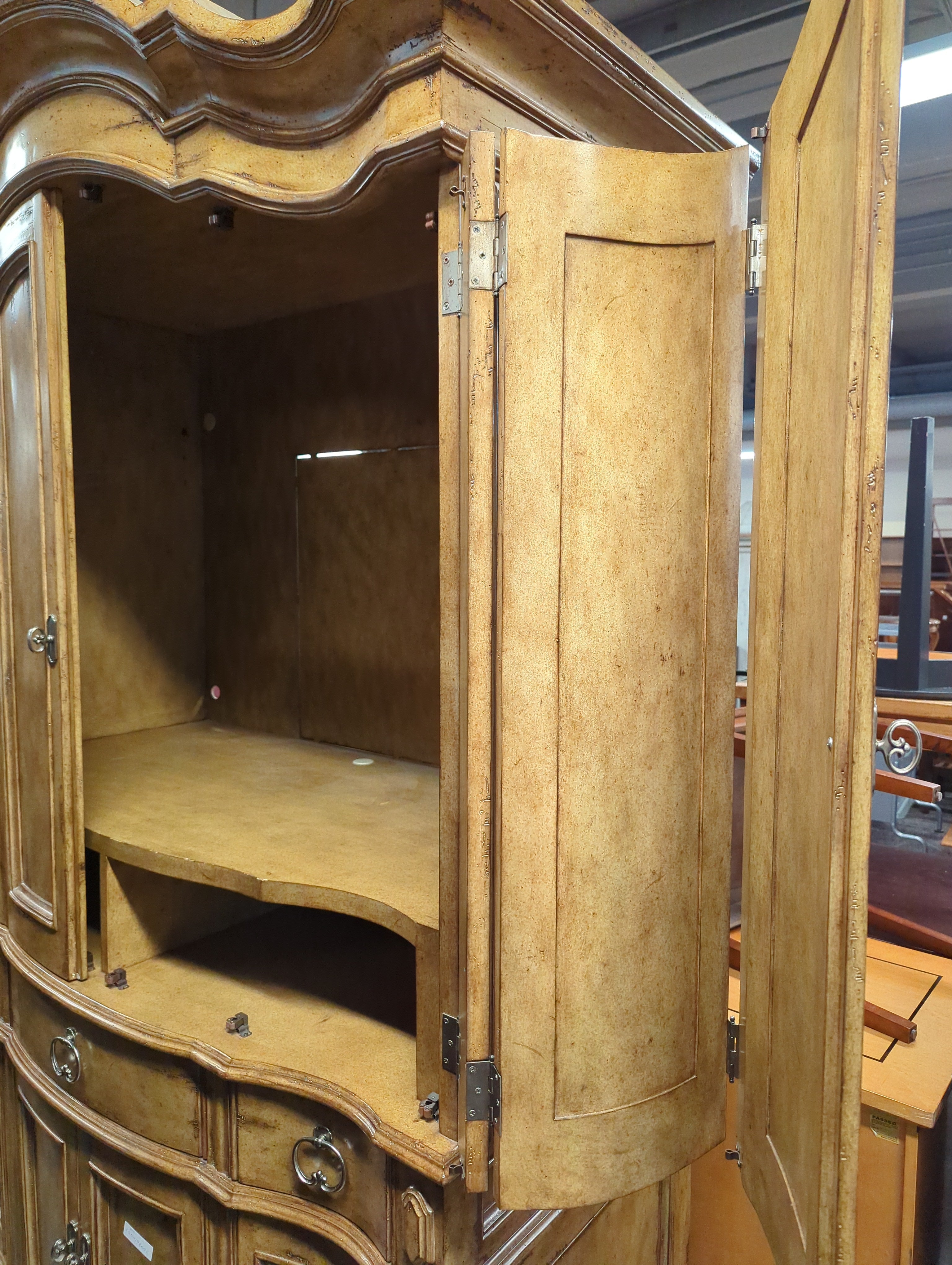 Italian-Style Ornate Armoire Cabinet