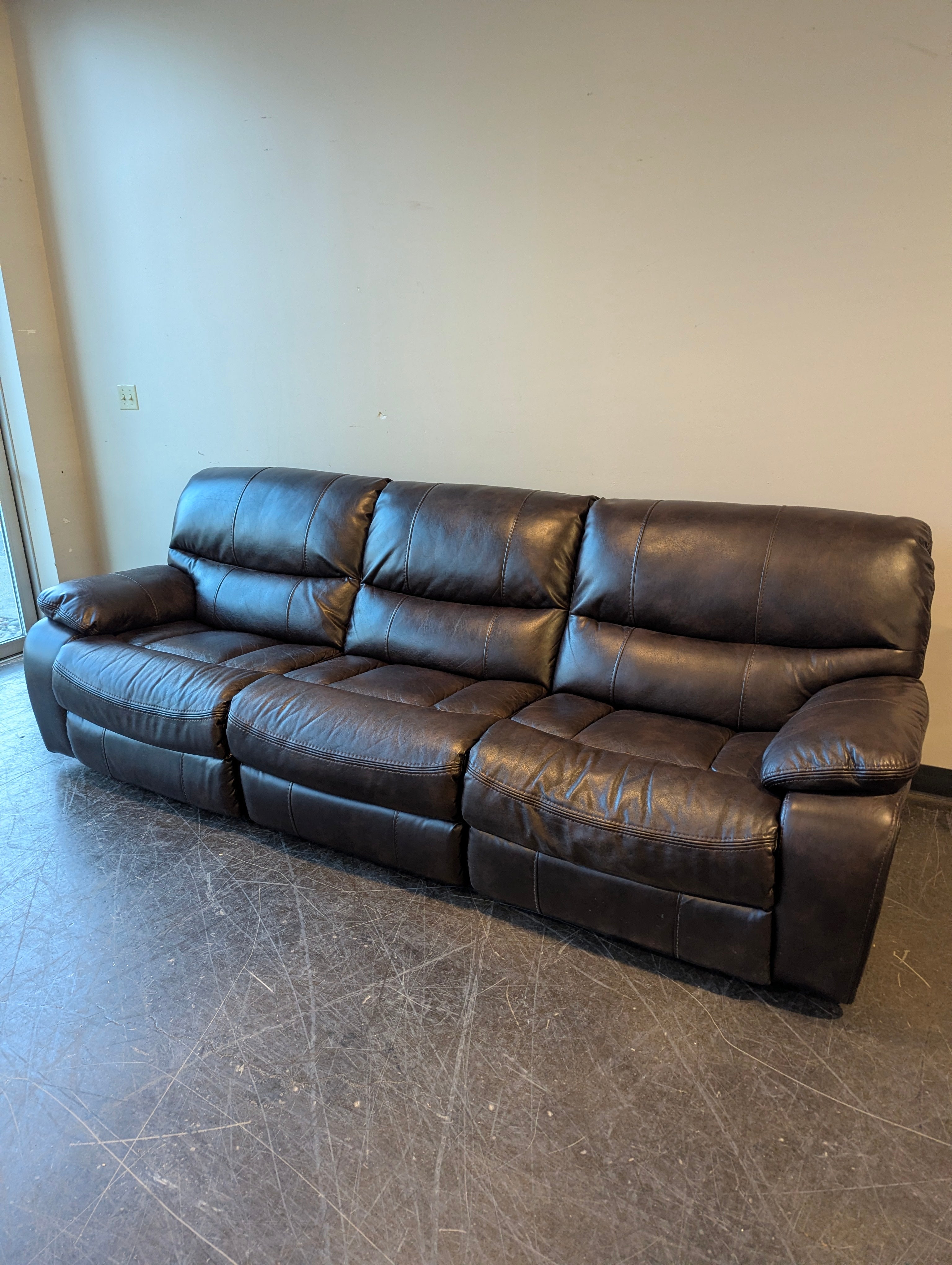 Comfortable Brown Reclining Sofa and Chair Set