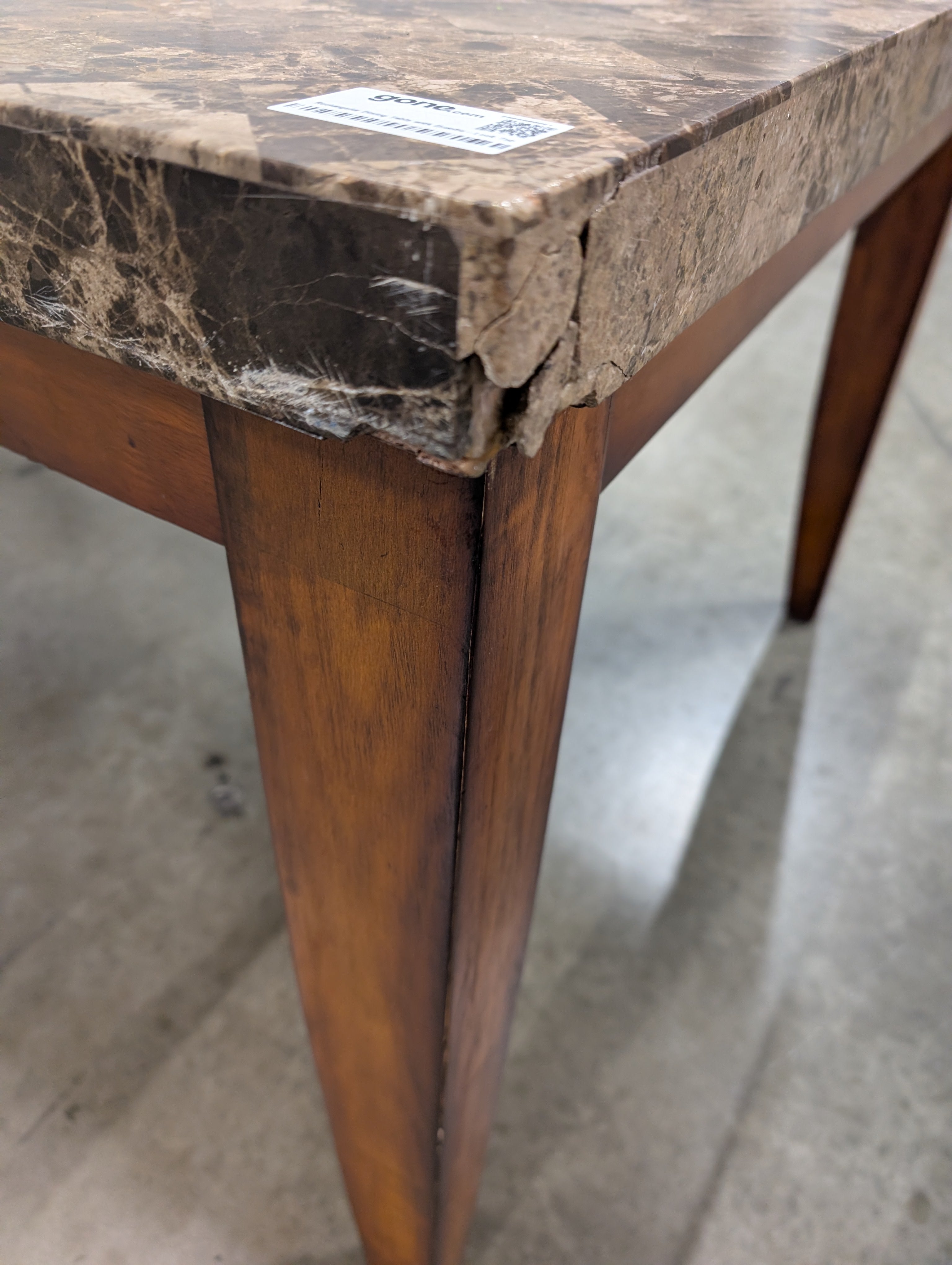 Warehouse Sale: Rectangular Dining Table with Granite-Look Top