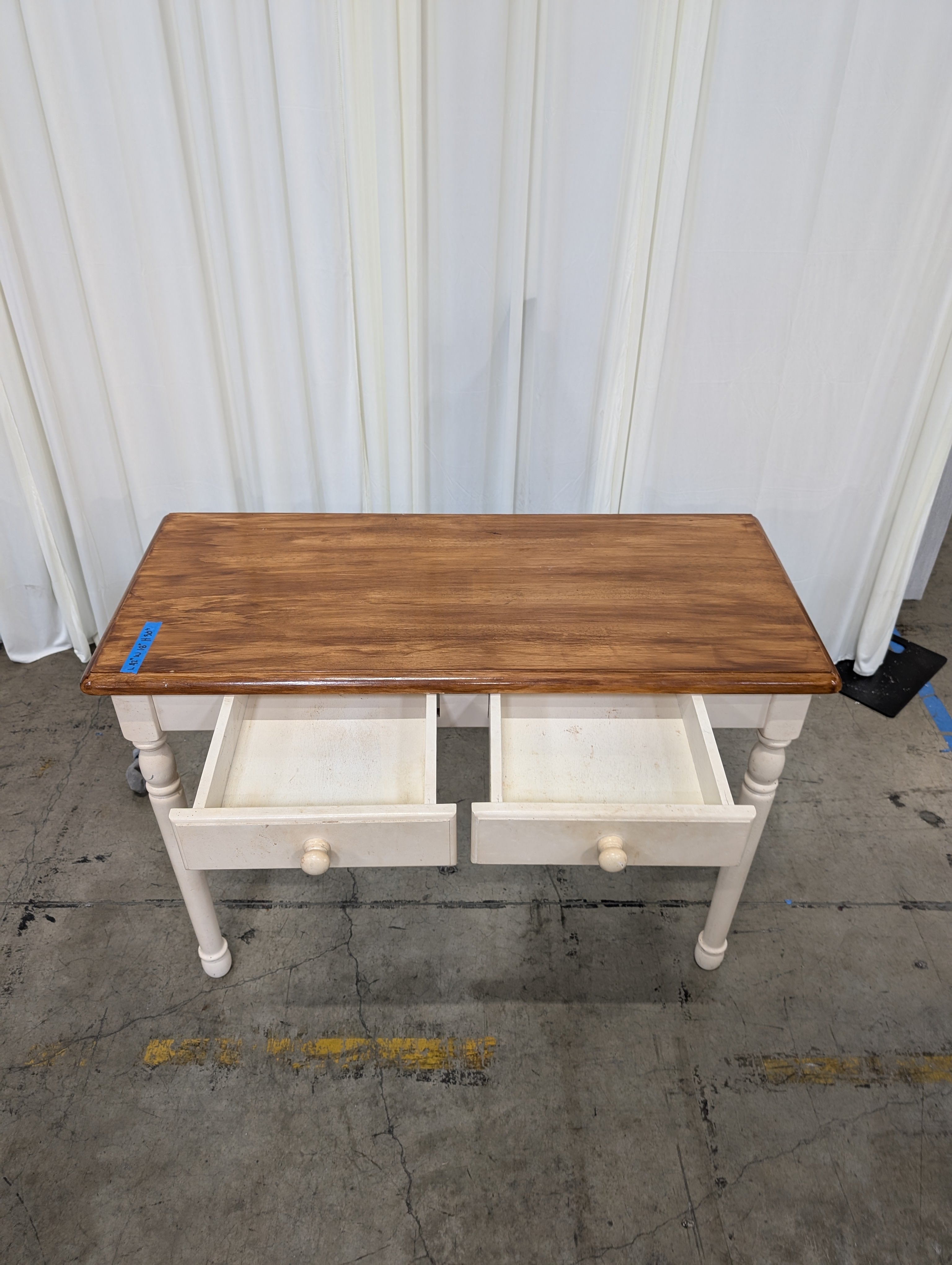 Two Drawer Two Tone Console Table