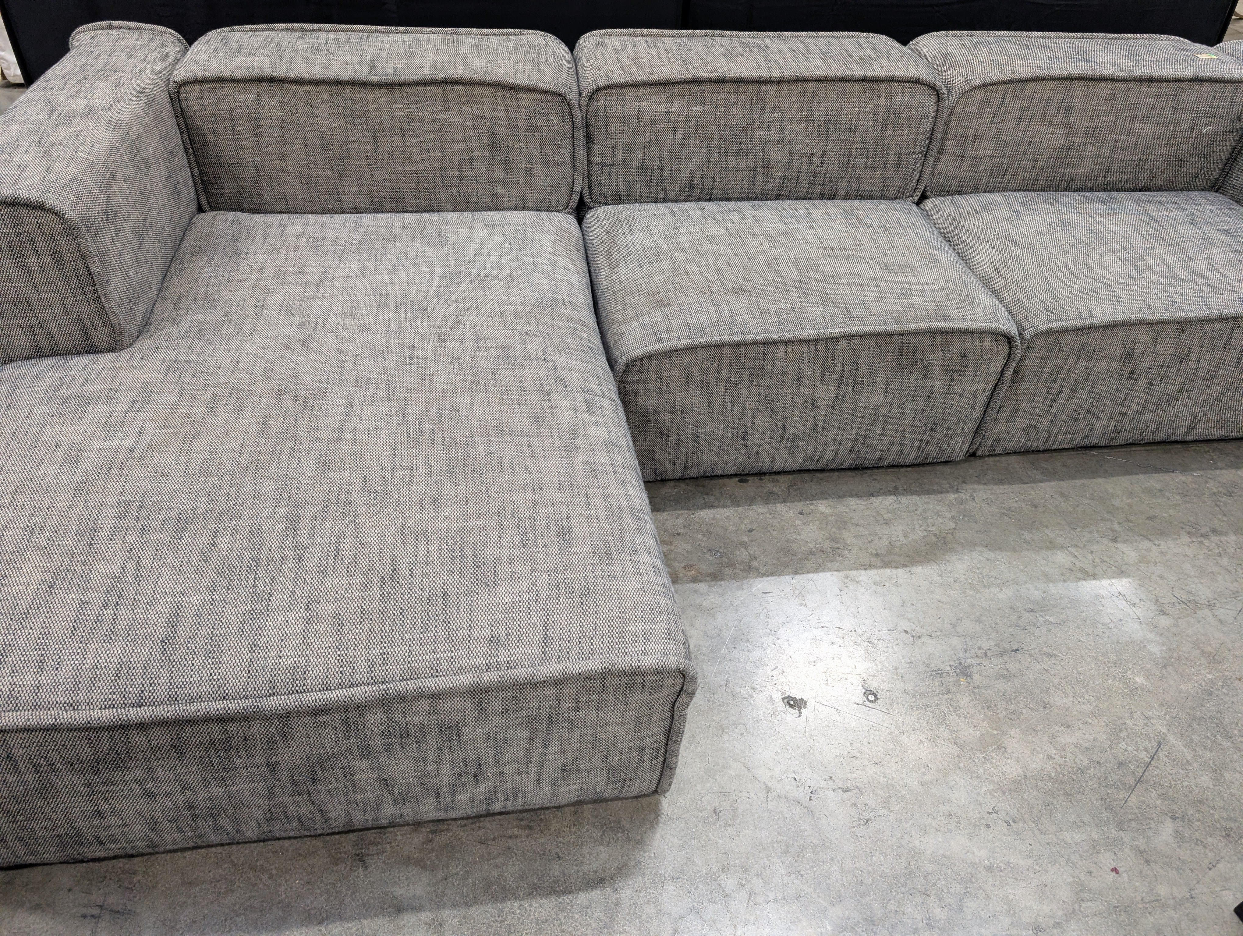 Contemporary Grey Fabric Modular Sectional Sofa