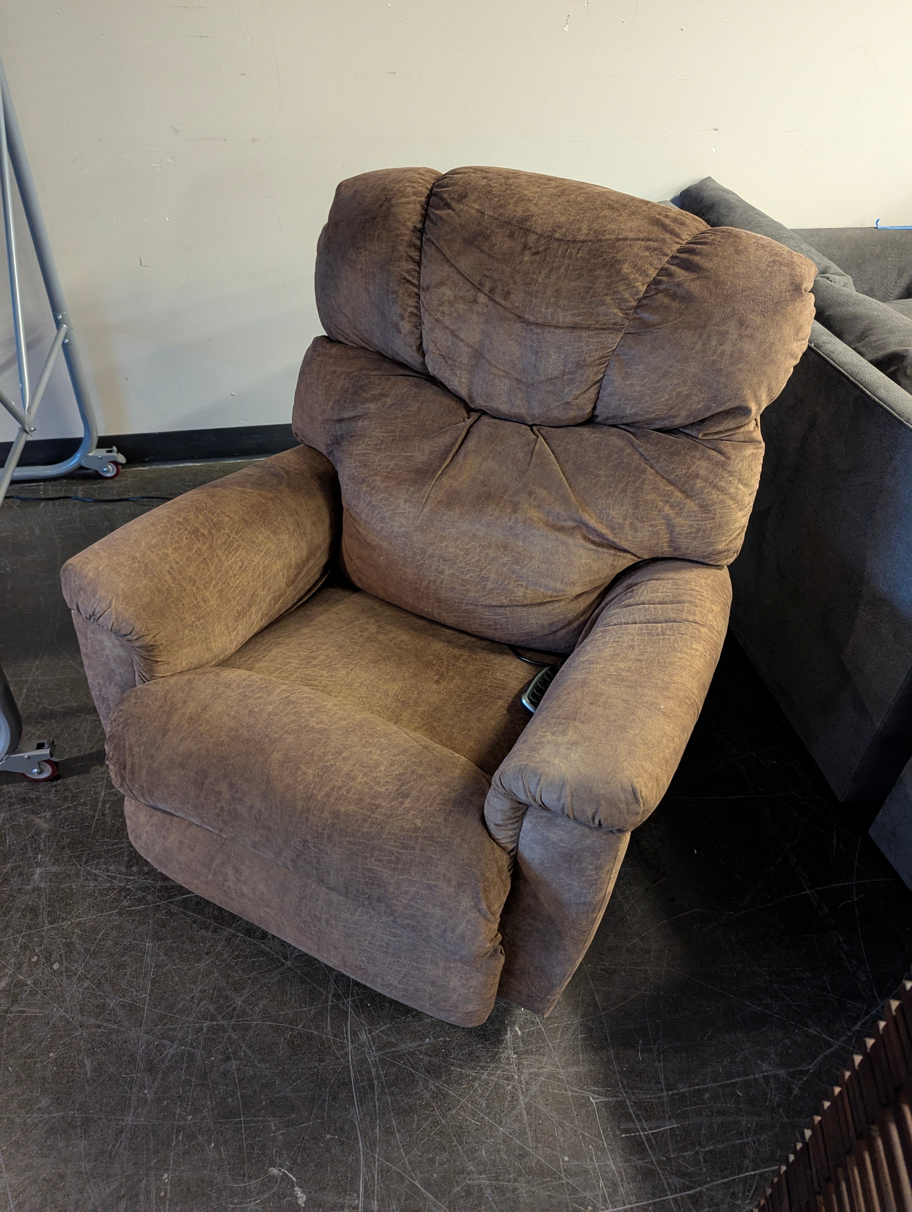 LazyBoy Brown Fabric Power Recliner Chair