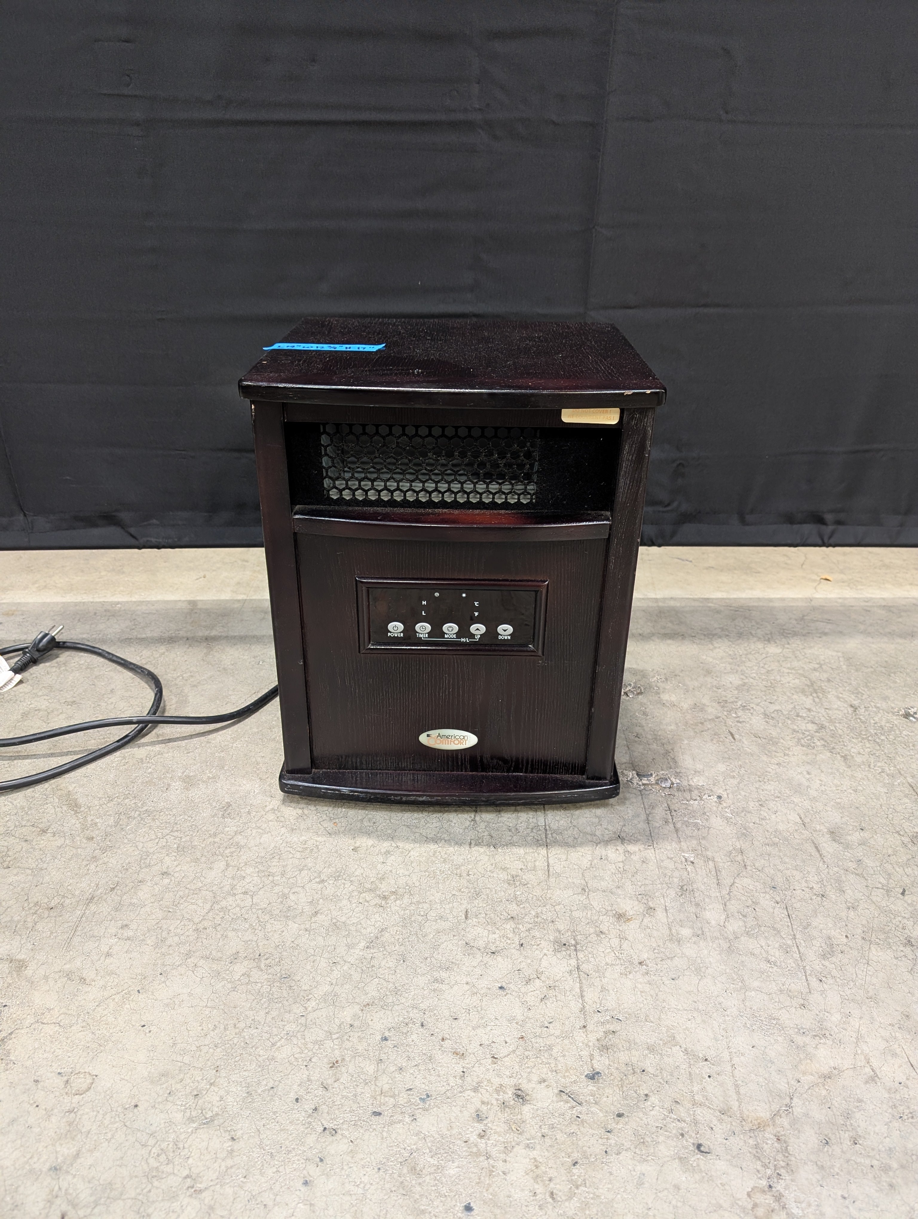 American Comfort Wood Cabinet Infrared Electric Space Heater
