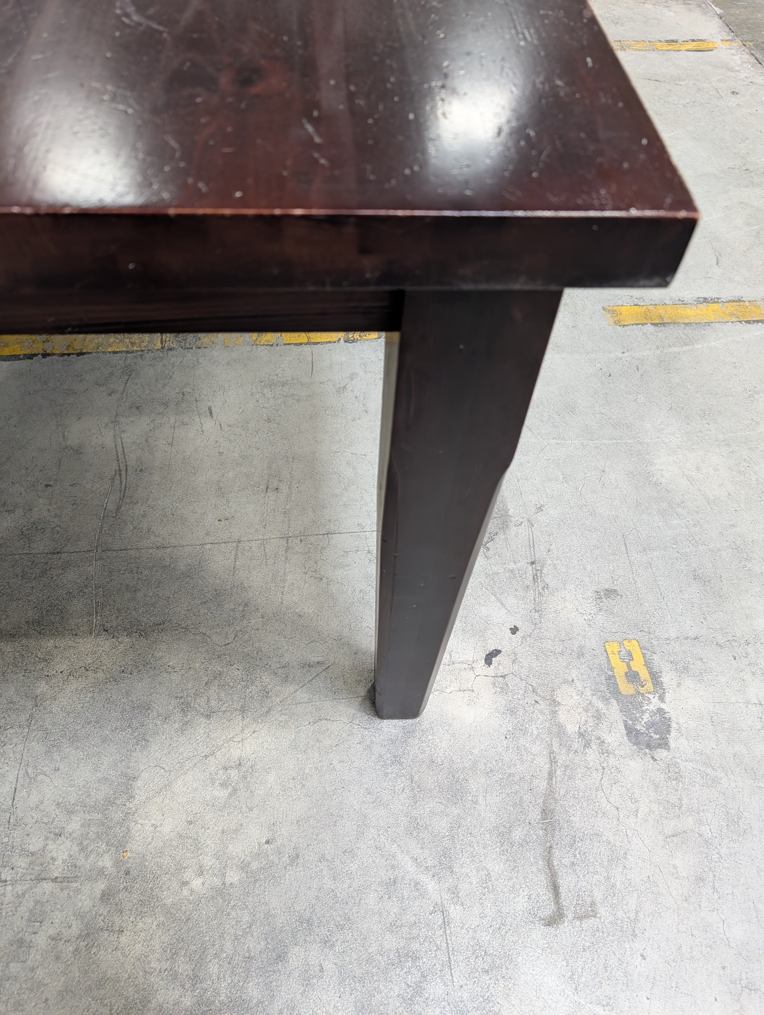 Dark Wood Rectangular Dining Table