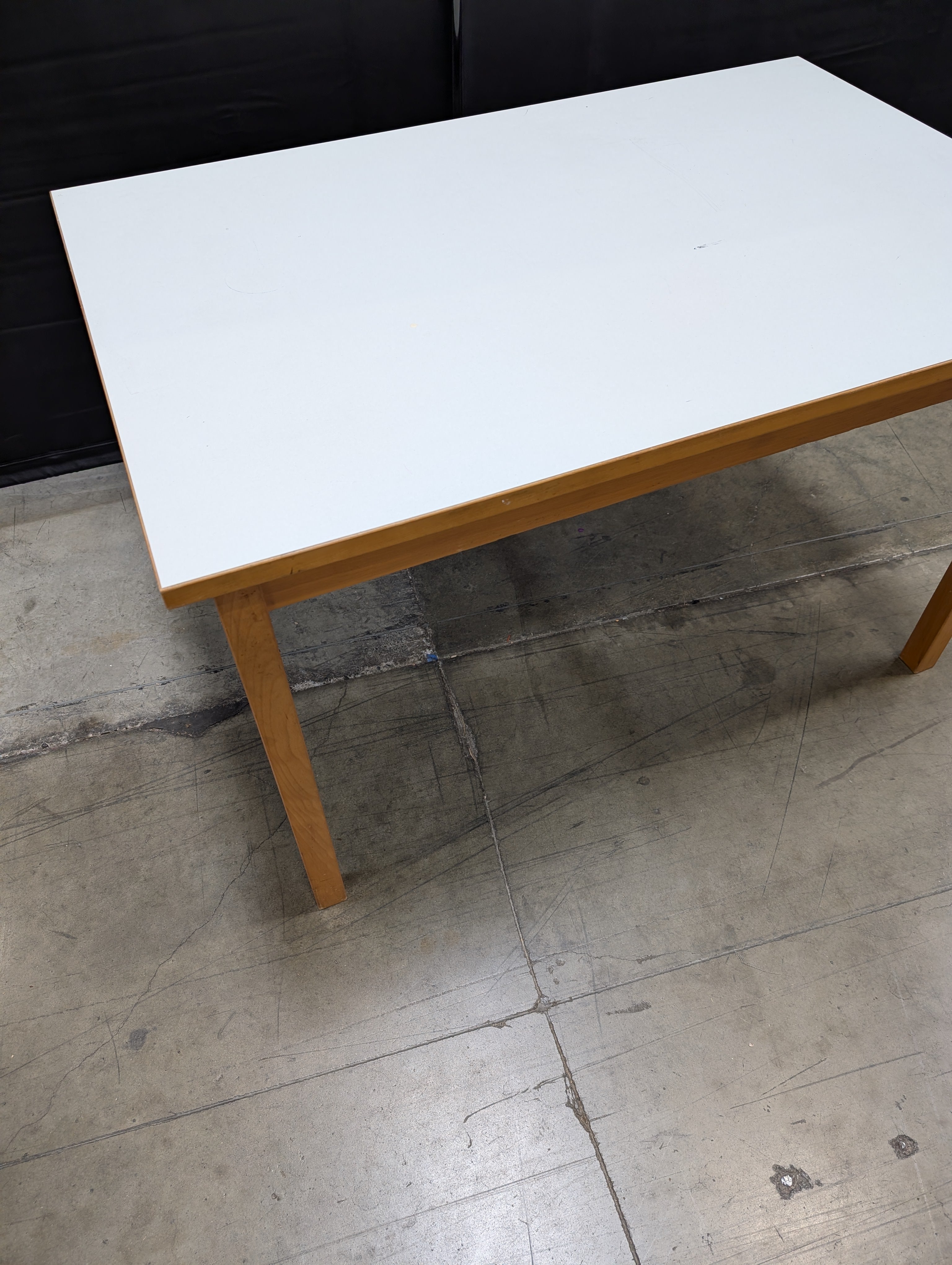 Modular Wood and White Table