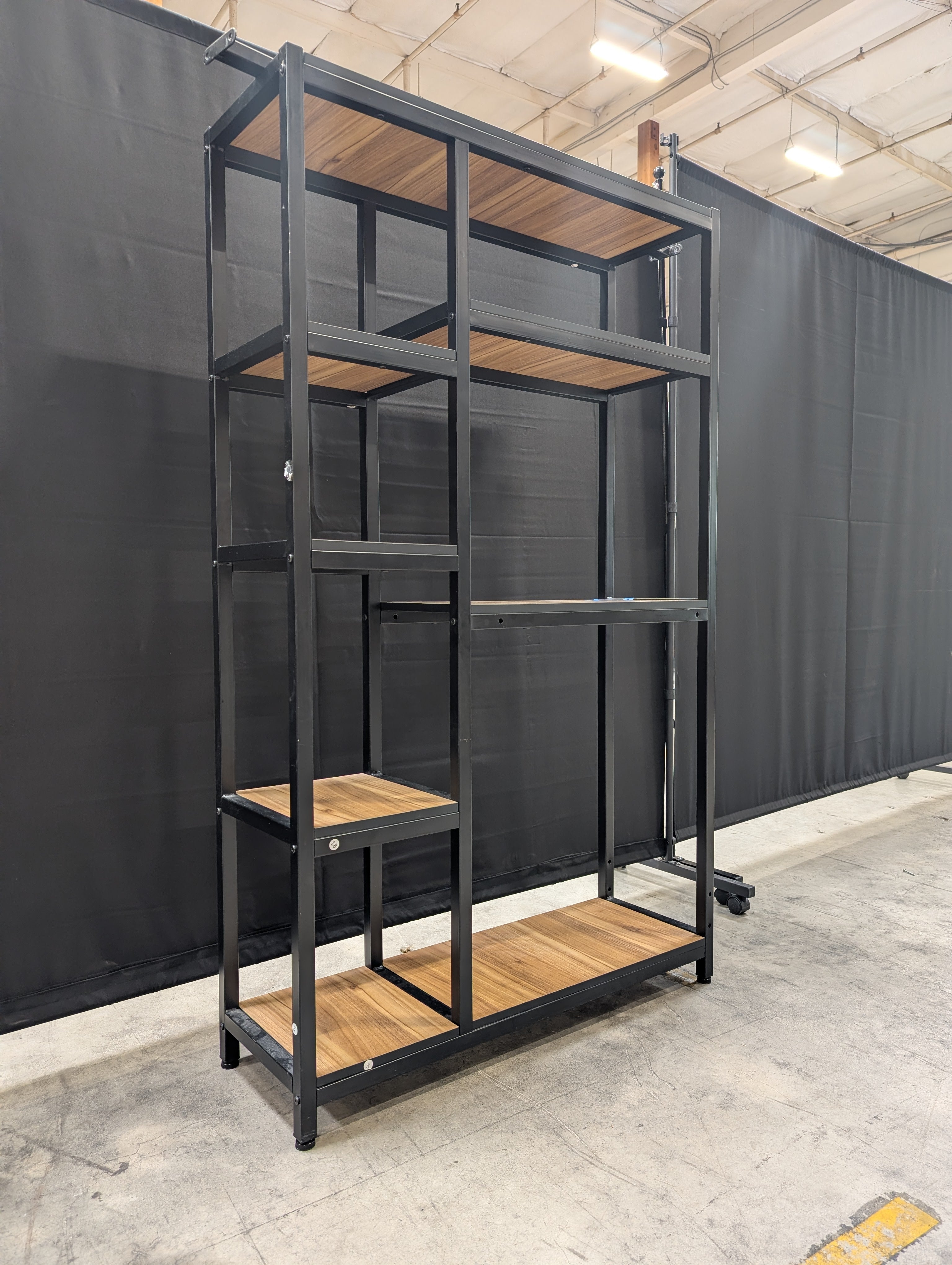 Modern Industrial Geometric Display Shelf