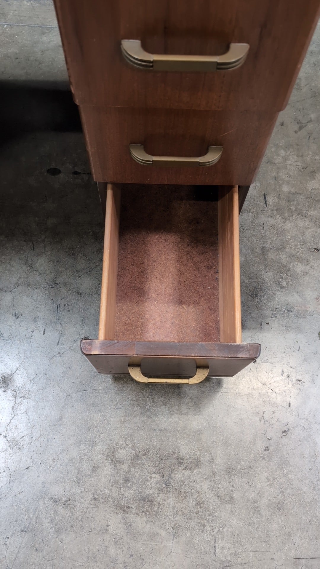 Vintage Wood Craft Table with Storage Drawers