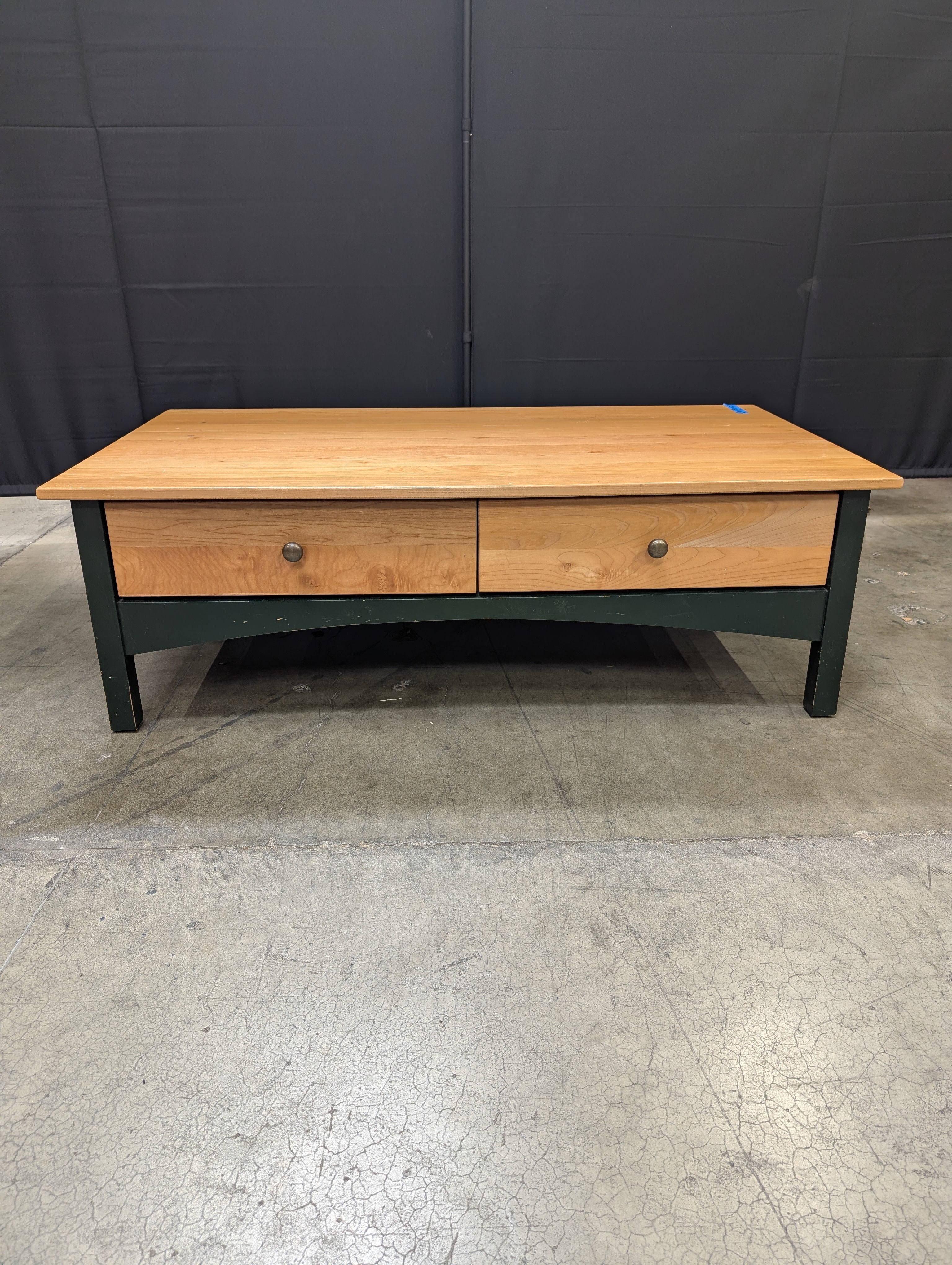 Two-Tone Wood Console Table with Drawers