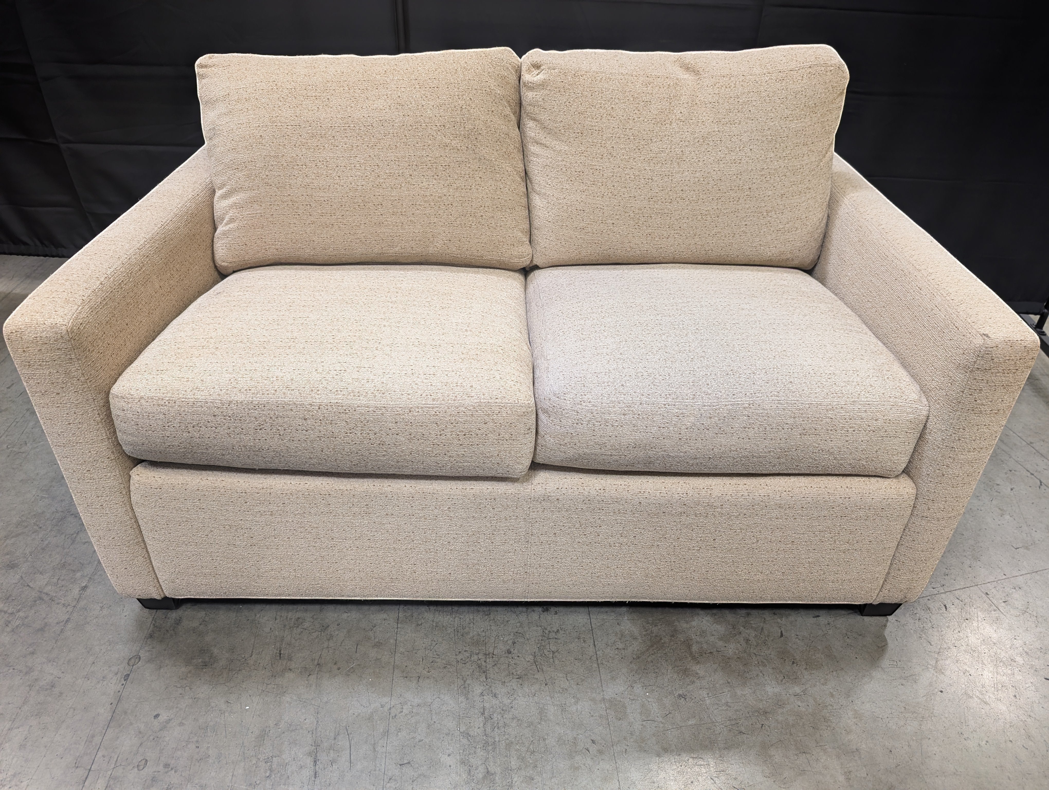 Used Textured Fabric Two-Seater Sofa