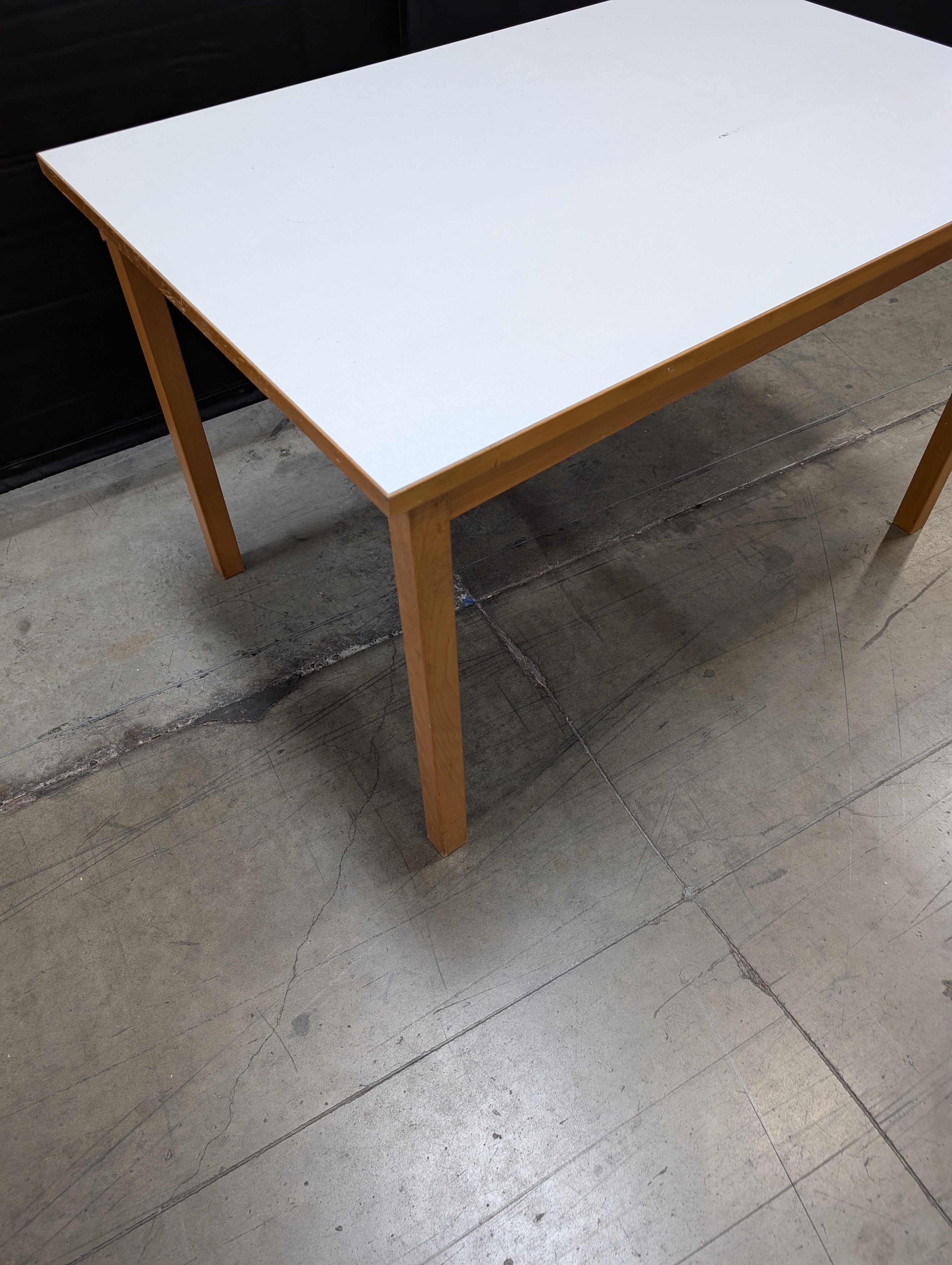 Modular Wood and White Table