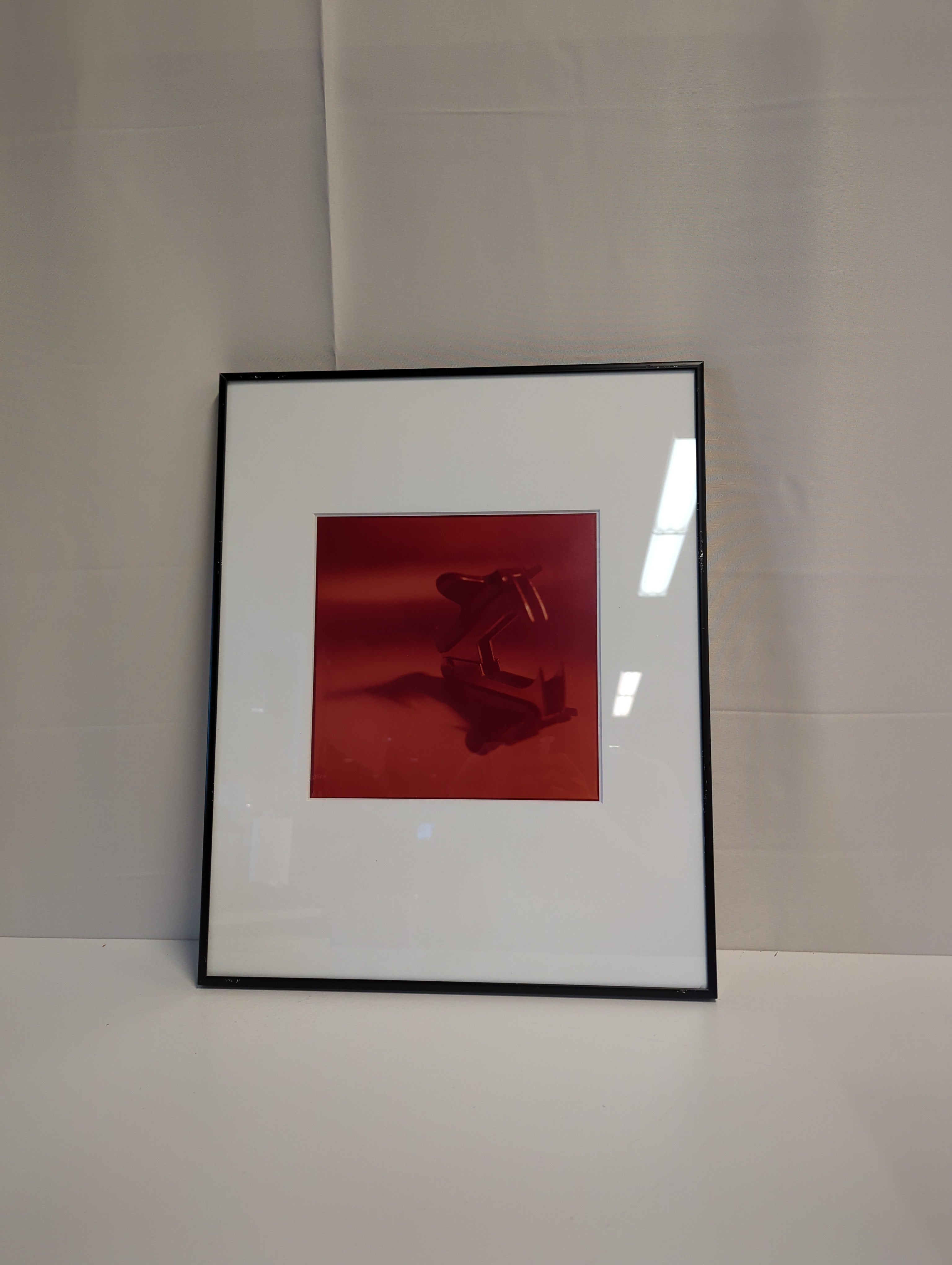 Minimalist Contemporary Abstract Red Monochromatic Print