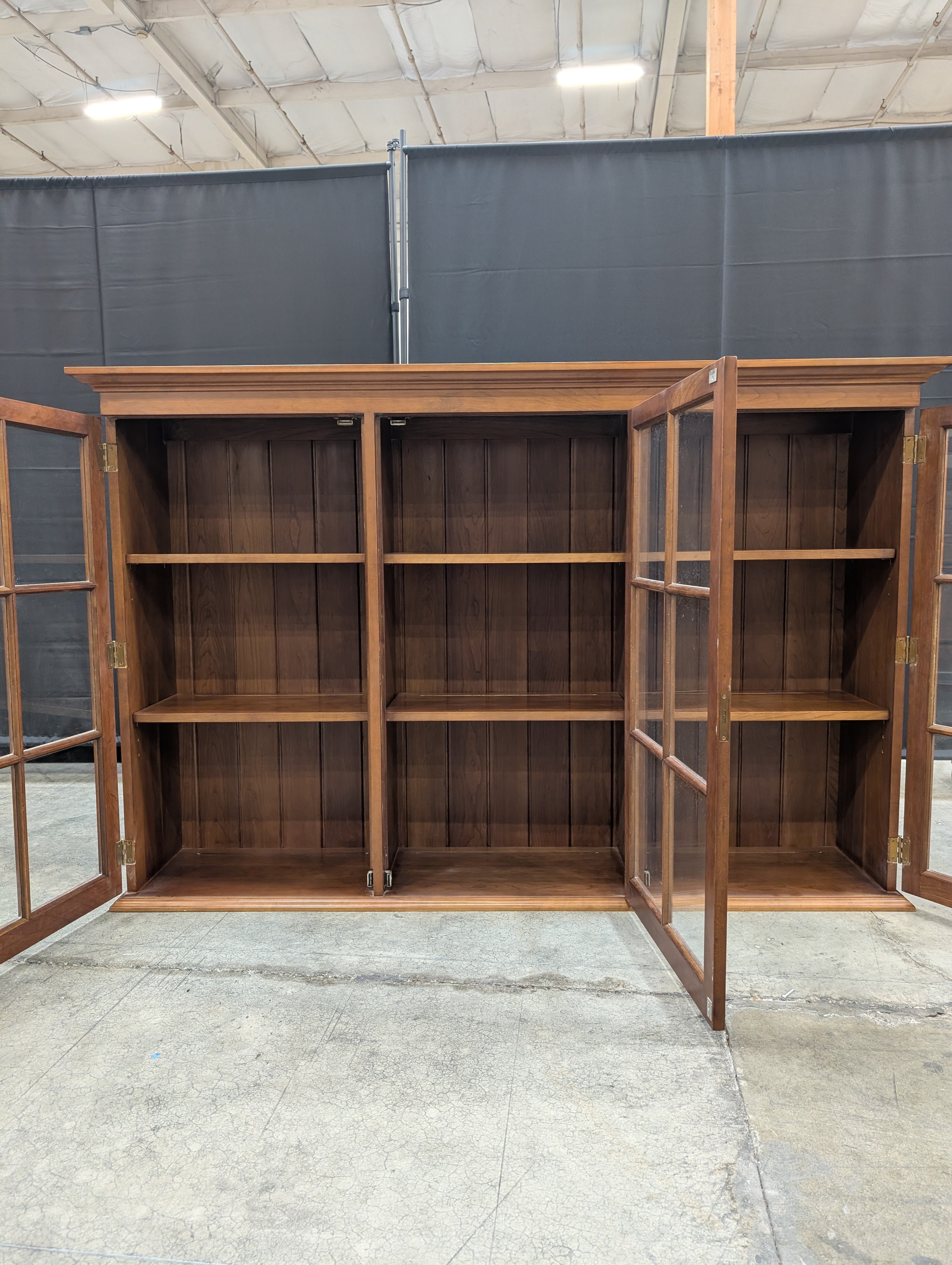 Stickley Furniture Wooden Display Cabinet with Glass Doors