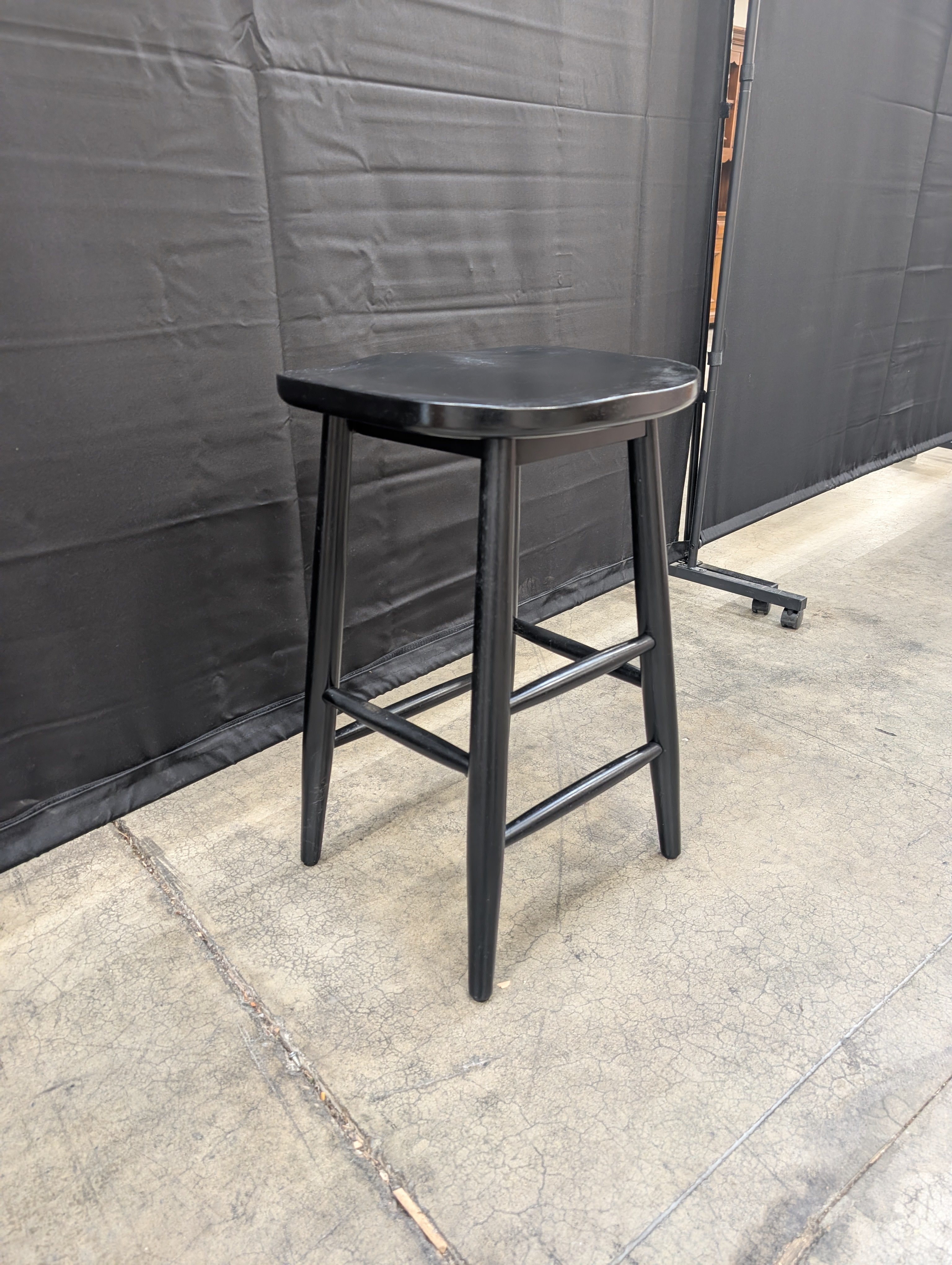 Black Wood Bar Stool